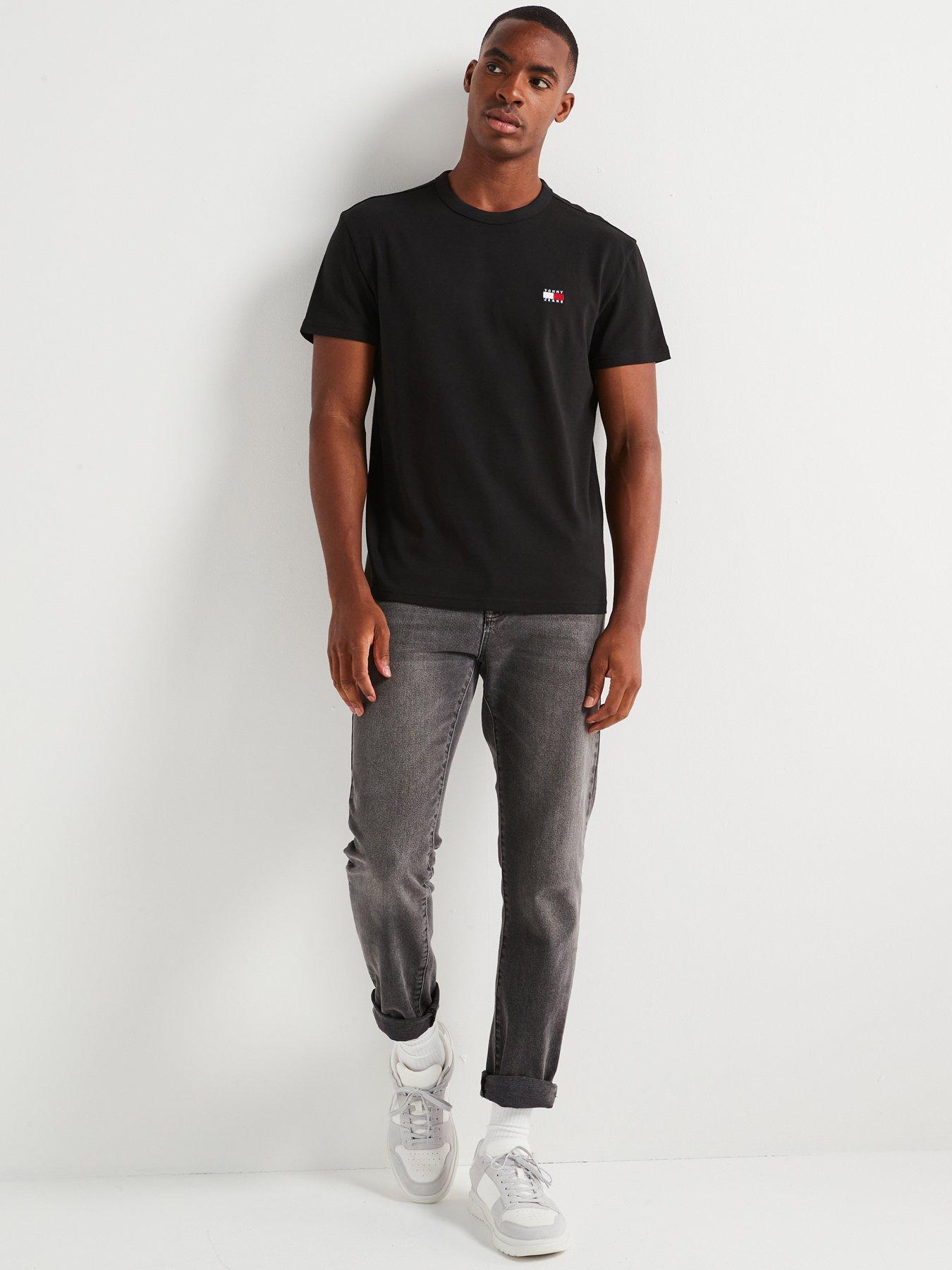 Image 3 of 4 of Tommy Jeans Regular Fit Left Chest Badge T-Shirt - Black