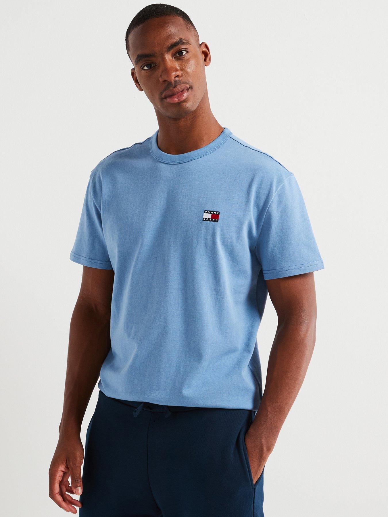 Image 1 of 4 of Tommy Jeans Regular Fit Left Chest Badge T-Shirt - Blue