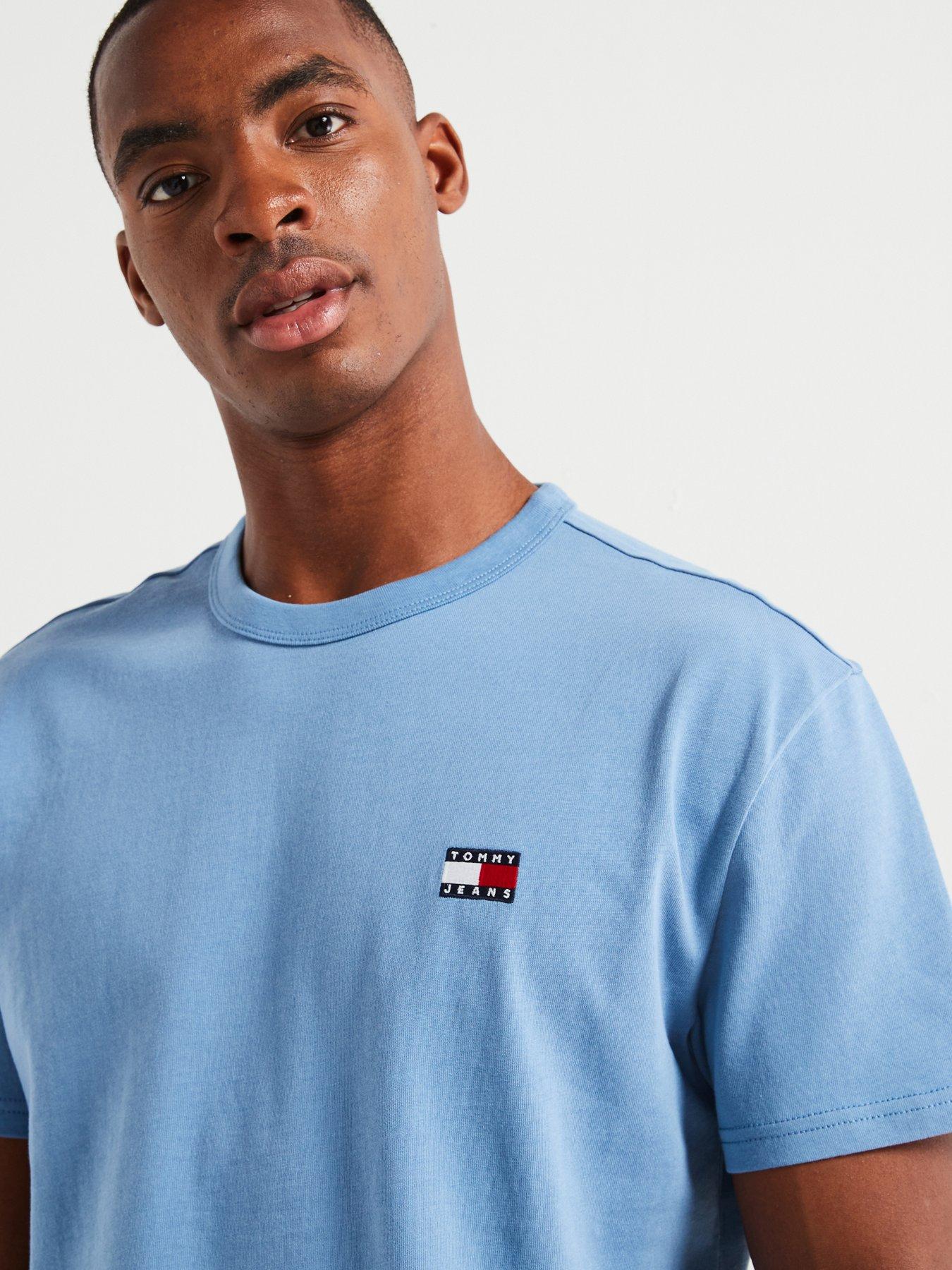 Image 4 of 4 of Tommy Jeans Regular Fit Left Chest Badge T-Shirt - Blue