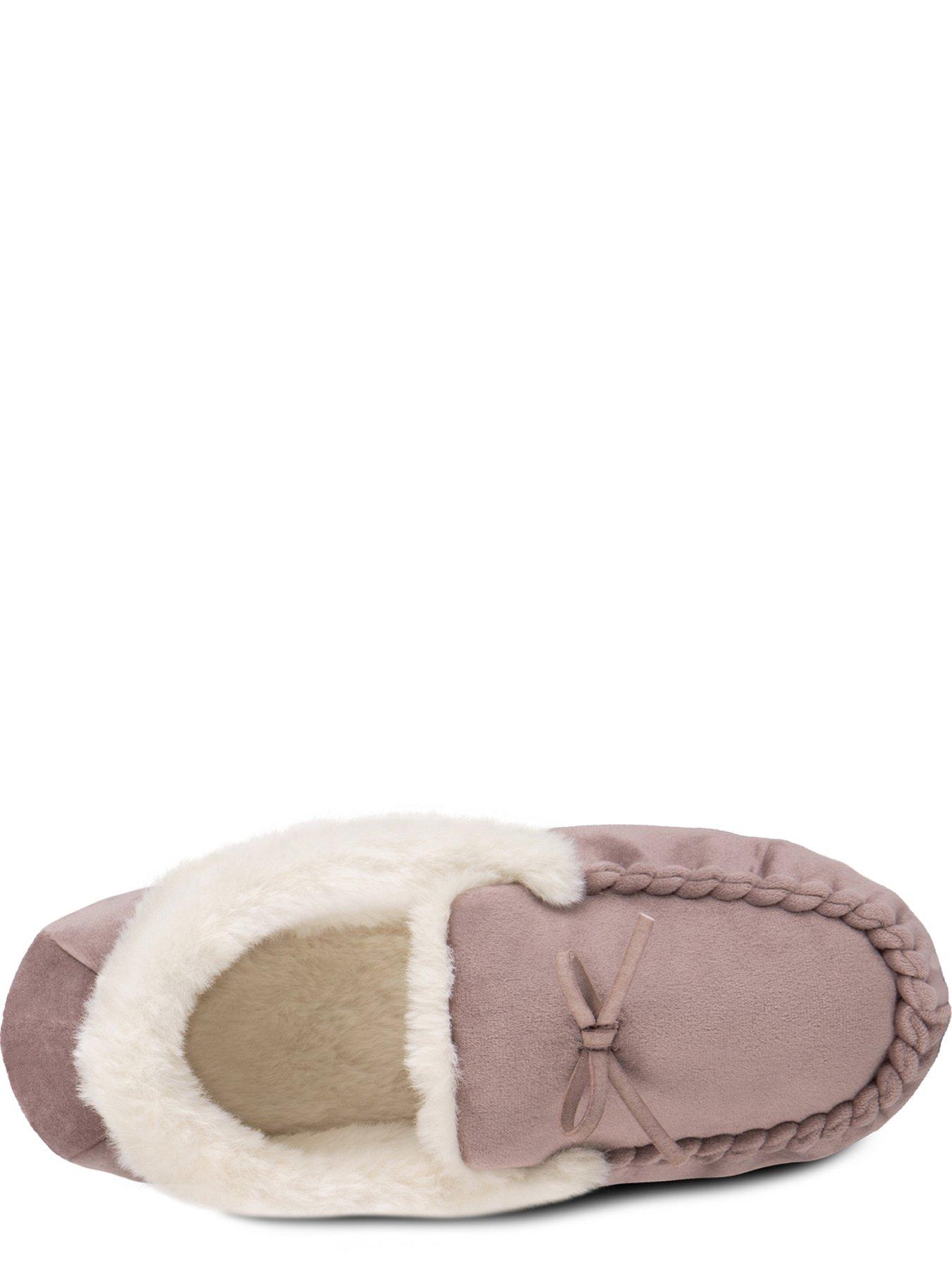 Image 3 of 6 of TOTES Totes Velour Moccasin Slippers - Mink