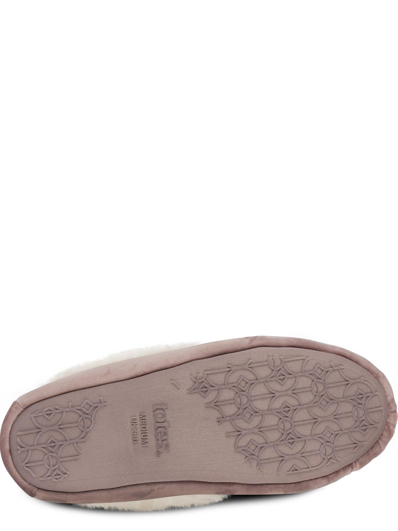 Image 4 of 6 of TOTES Totes Velour Moccasin Slippers - Mink