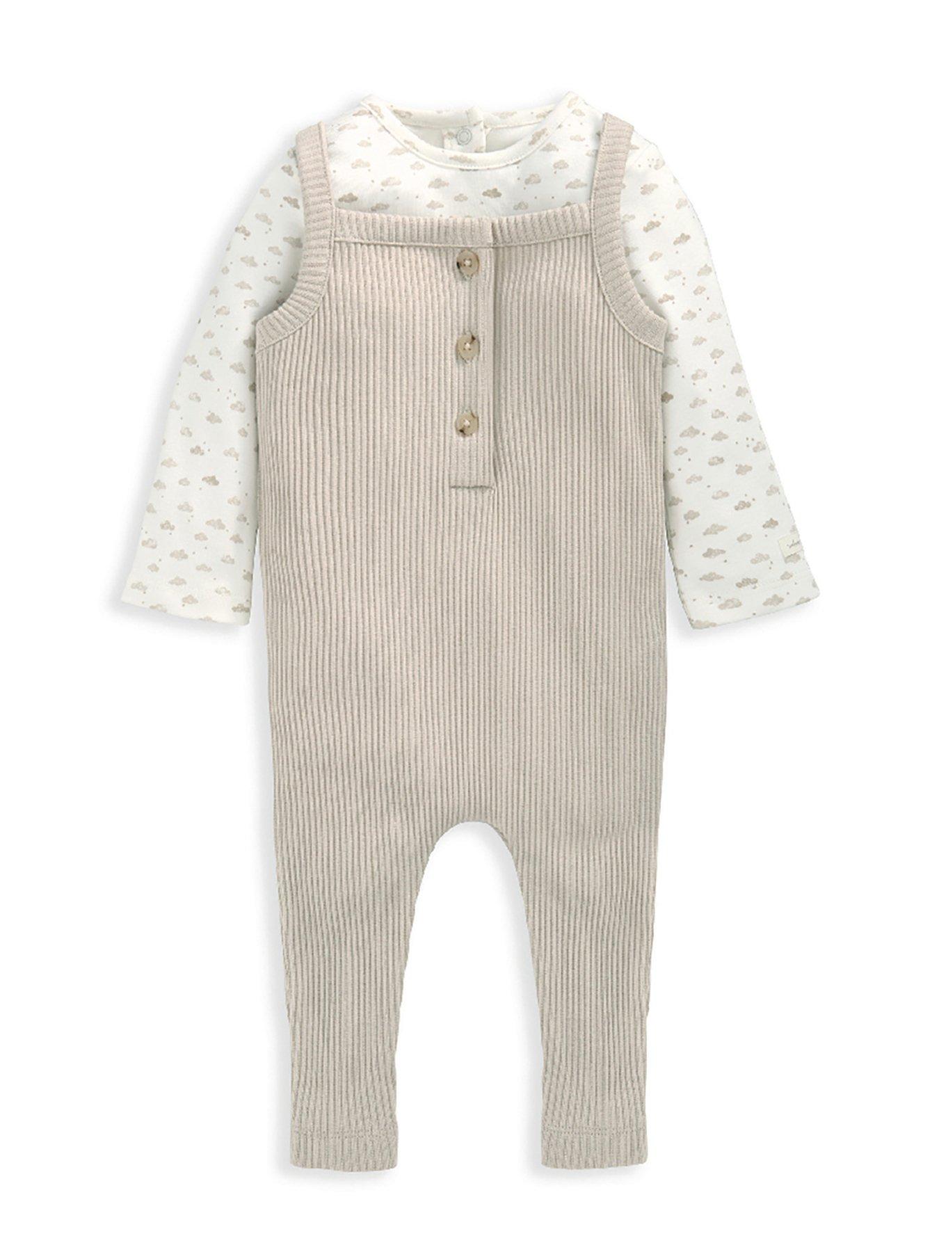 mamas-papas-baby-unisex-2-piece-ribbed-dungaree-set-multistillFront