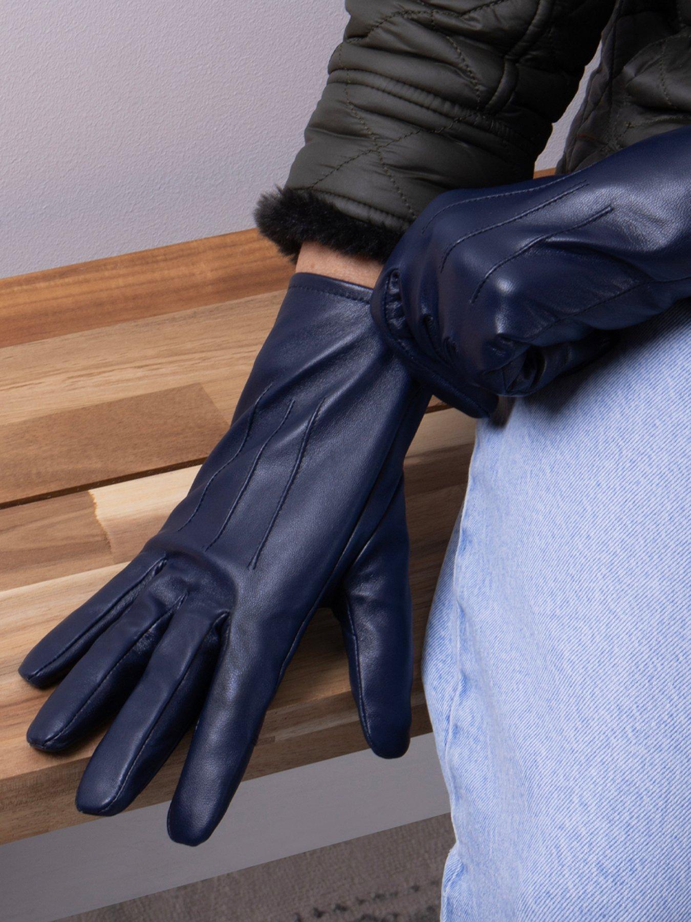 totes-totes-isotoner-3-point-st-leather-gloves-navystillFront