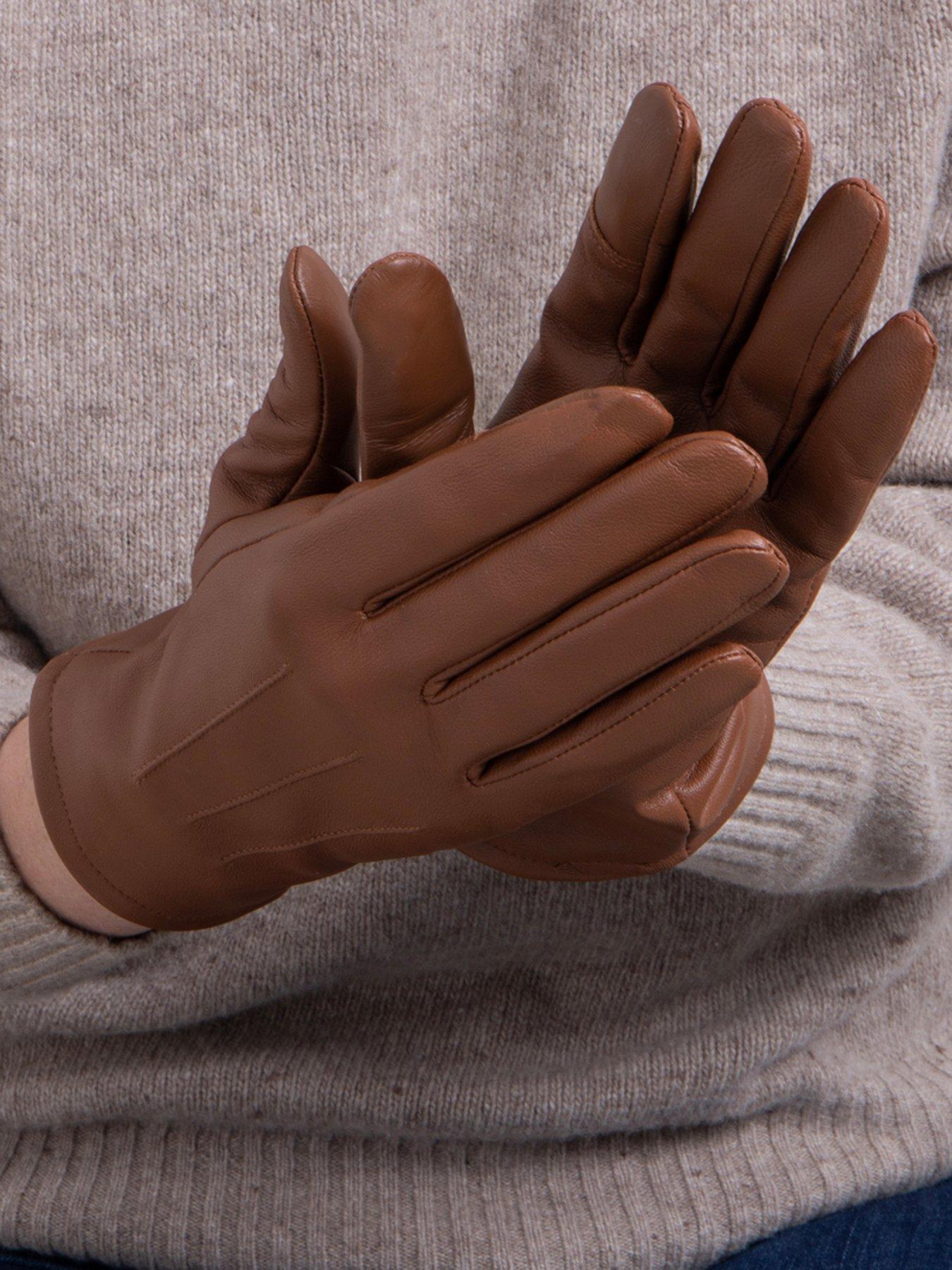 Image 2 of 2 of TOTES Totes Isotoner 3 Point ST Leather Gloves - Tan