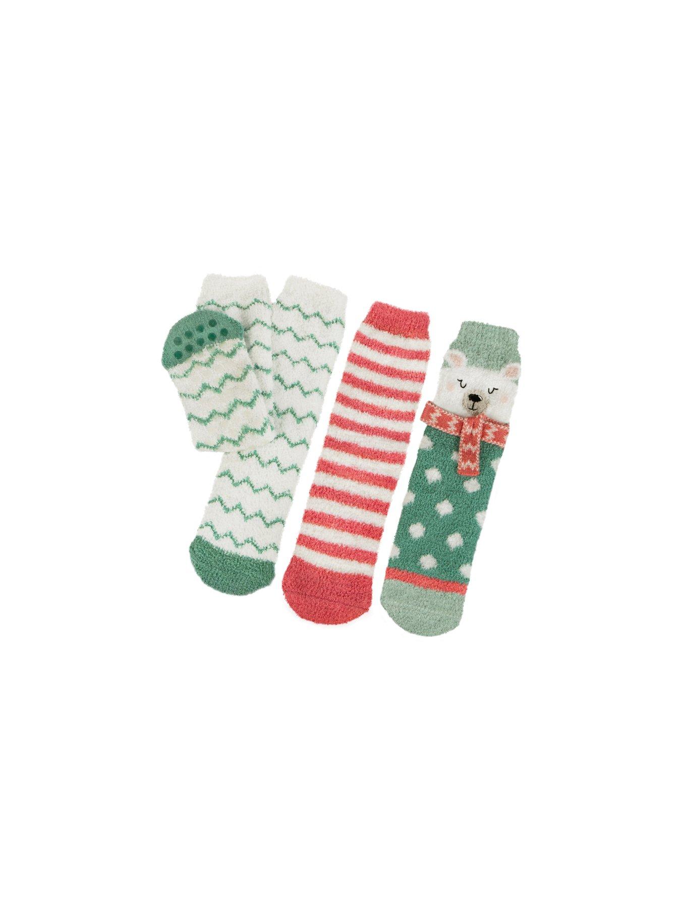 undefined Totes 3pack Original Polar Bear Slipper Socks - Polar Bear Print