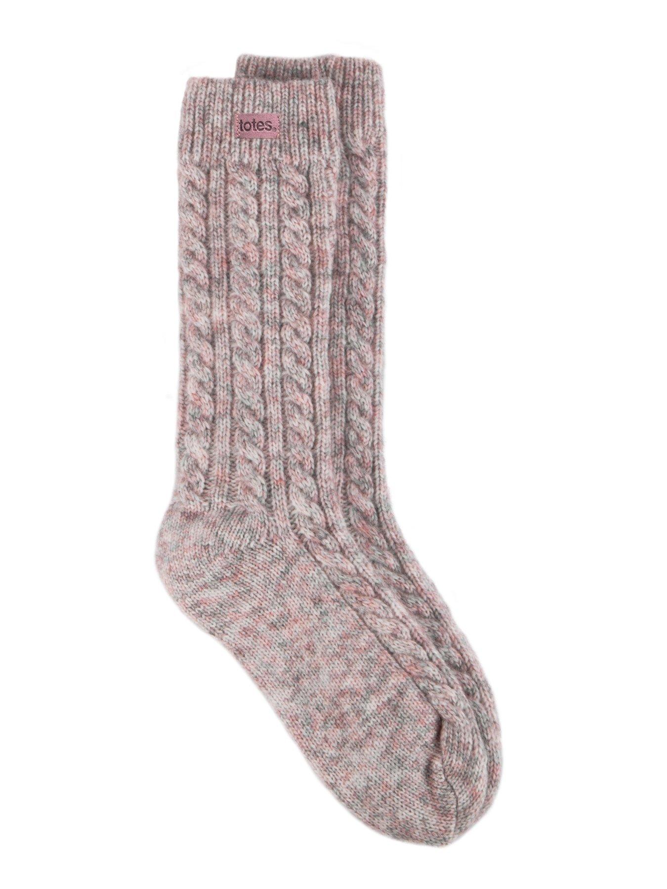 Image of TOTES Totes Chunky Twist Wool Blend Thermal Boot Socks - Pink