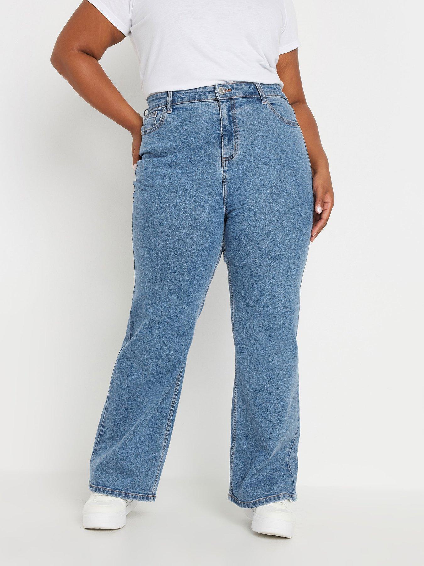 Image of Yours Curve Wide Leg Jean - Blue