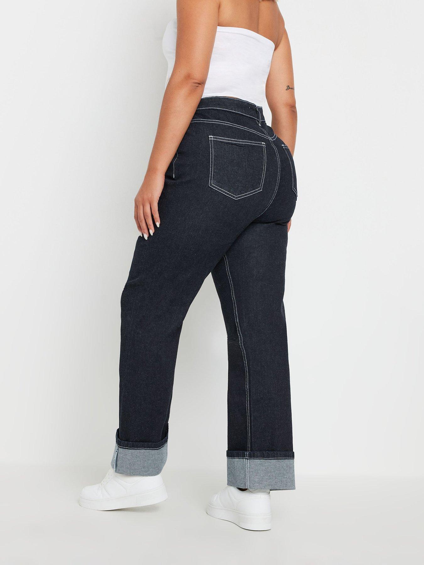 yours-curve-fold-over-hem-wide-leg-jean-indigostillFront