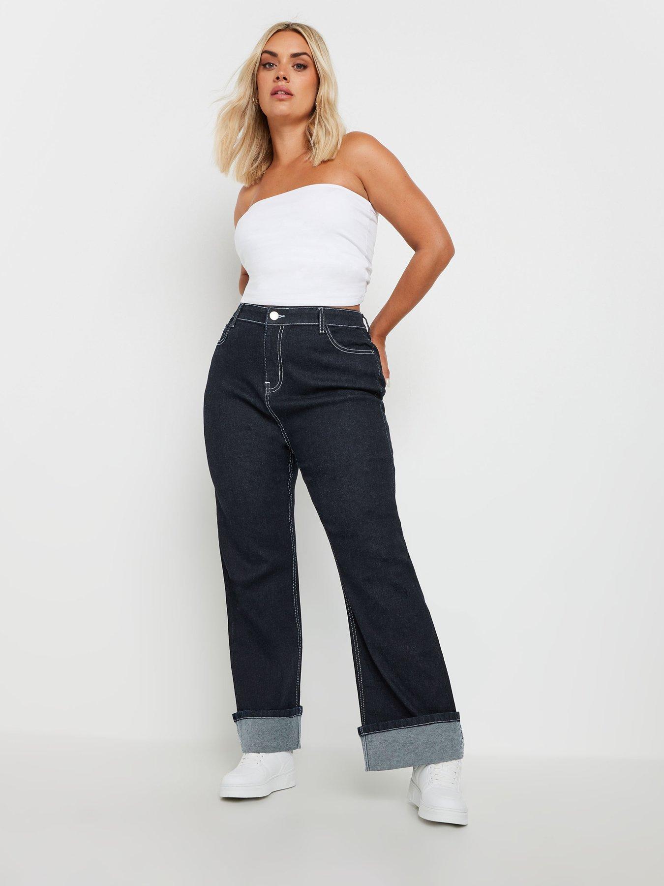 yours-curve-fold-over-hem-wide-leg-jean-indigoback