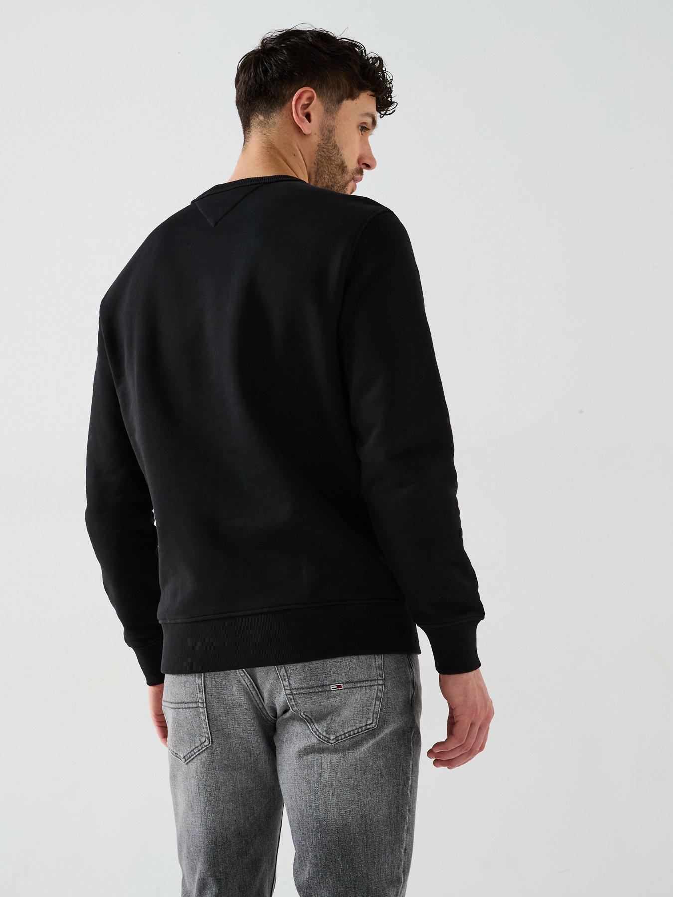 tommy-jeans-regular-fit-left-chest-badge-crew-sweatshirt-blackstillFront