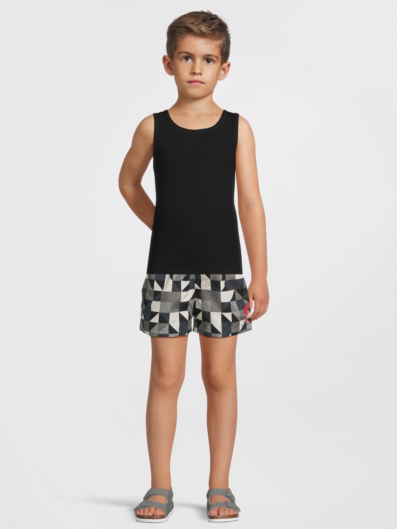 Image 1 of 5 of Liverpool FC Geometric Print Swim Short - Grey