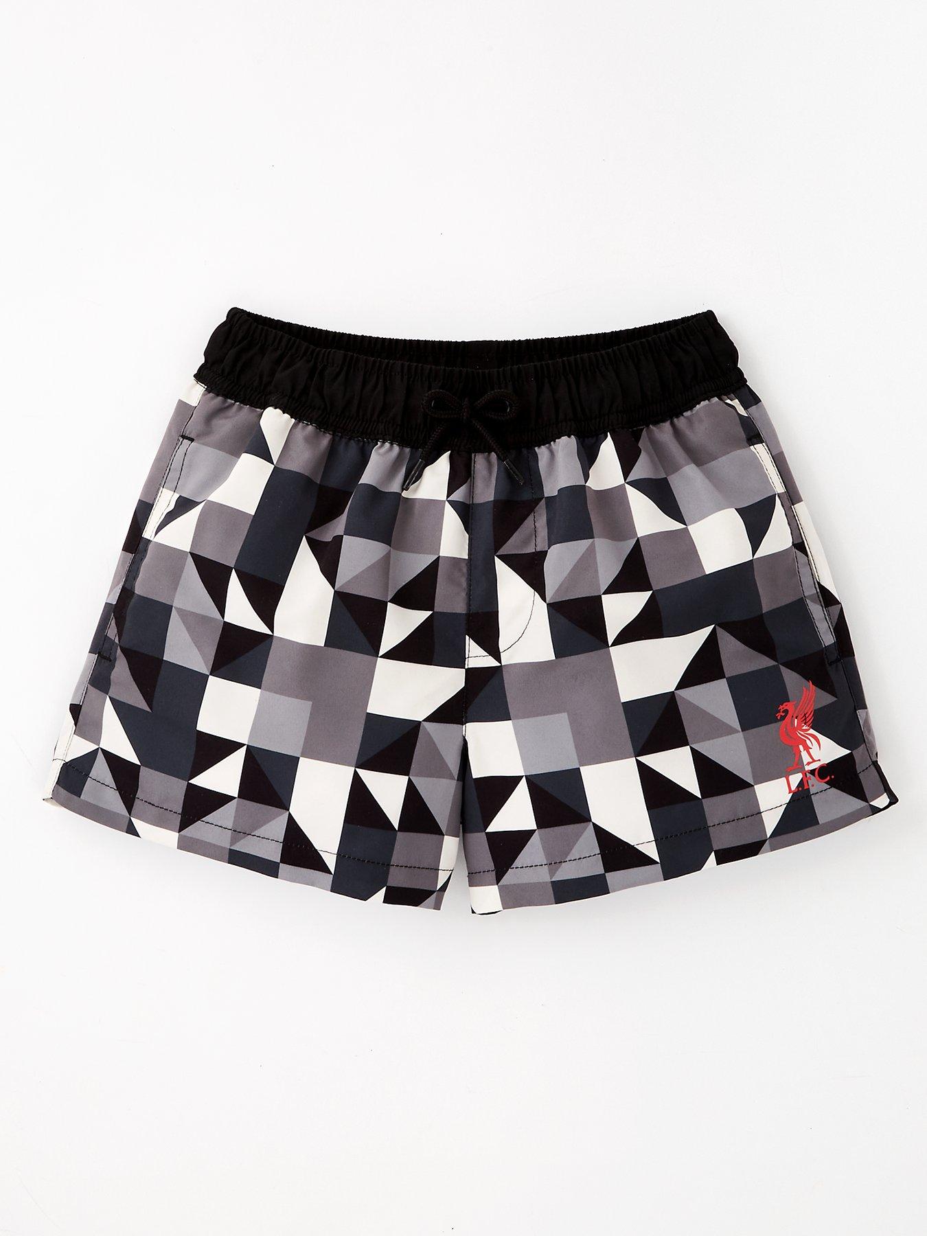 Image 1 of 4 of Liverpool FC Geometric Print Swim Short - Grey