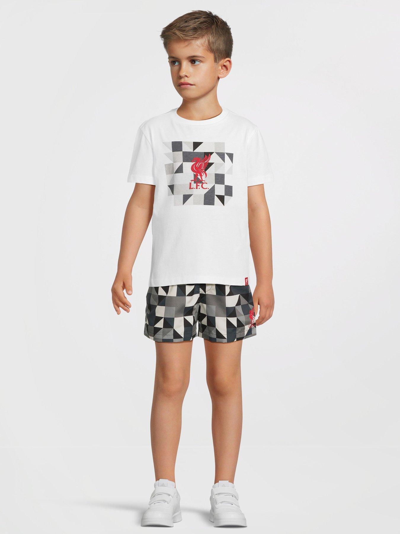 Image of Liverpool FC Geo Print T-Shirt - White