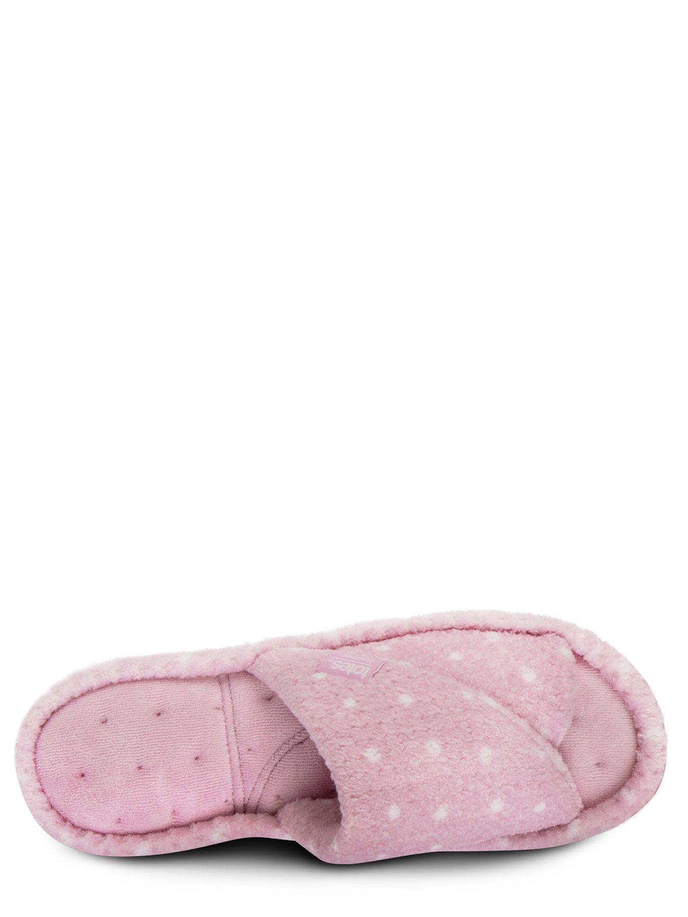 Image 3 of 5 of TOTES Totes Isotoner Popcorn Turnover Open Toe Slider Slippers - Pink Spot