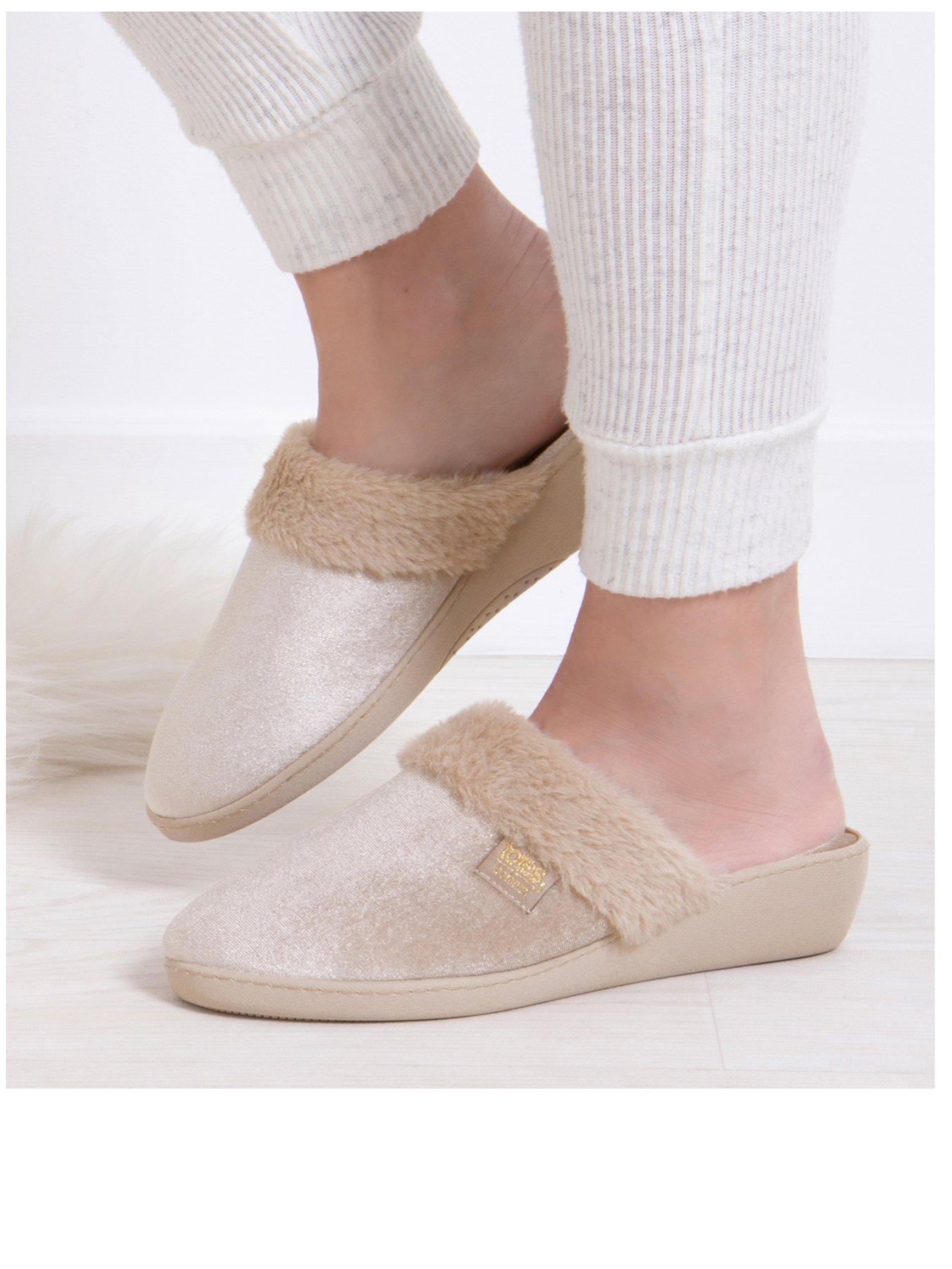 totes-totes-isotoner-sparkle-velour-heeled-mule-slippers-minkstillFront