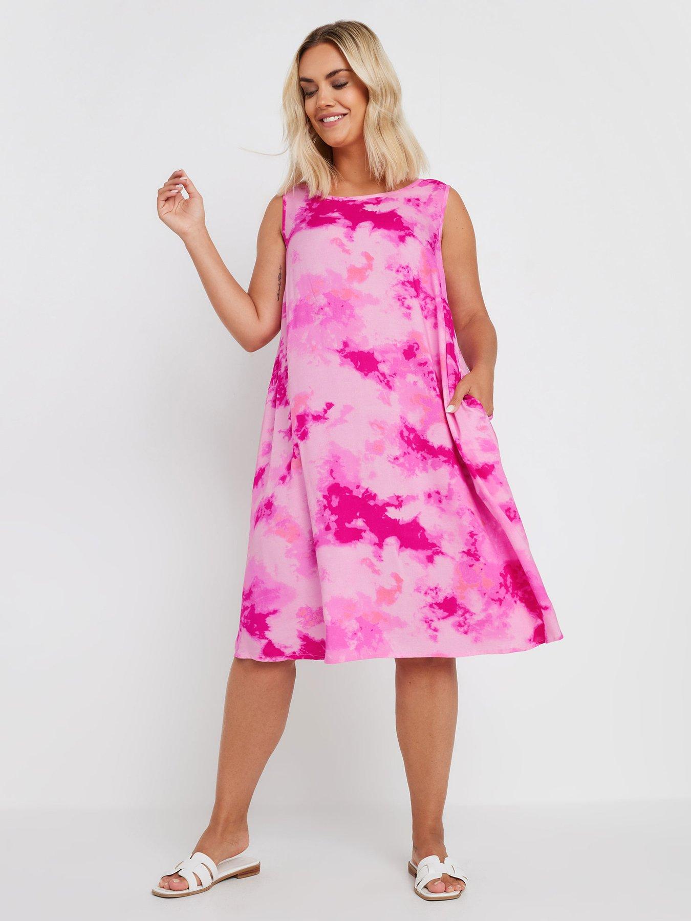 yours-curve-swing-pocket-dress-pinkfront