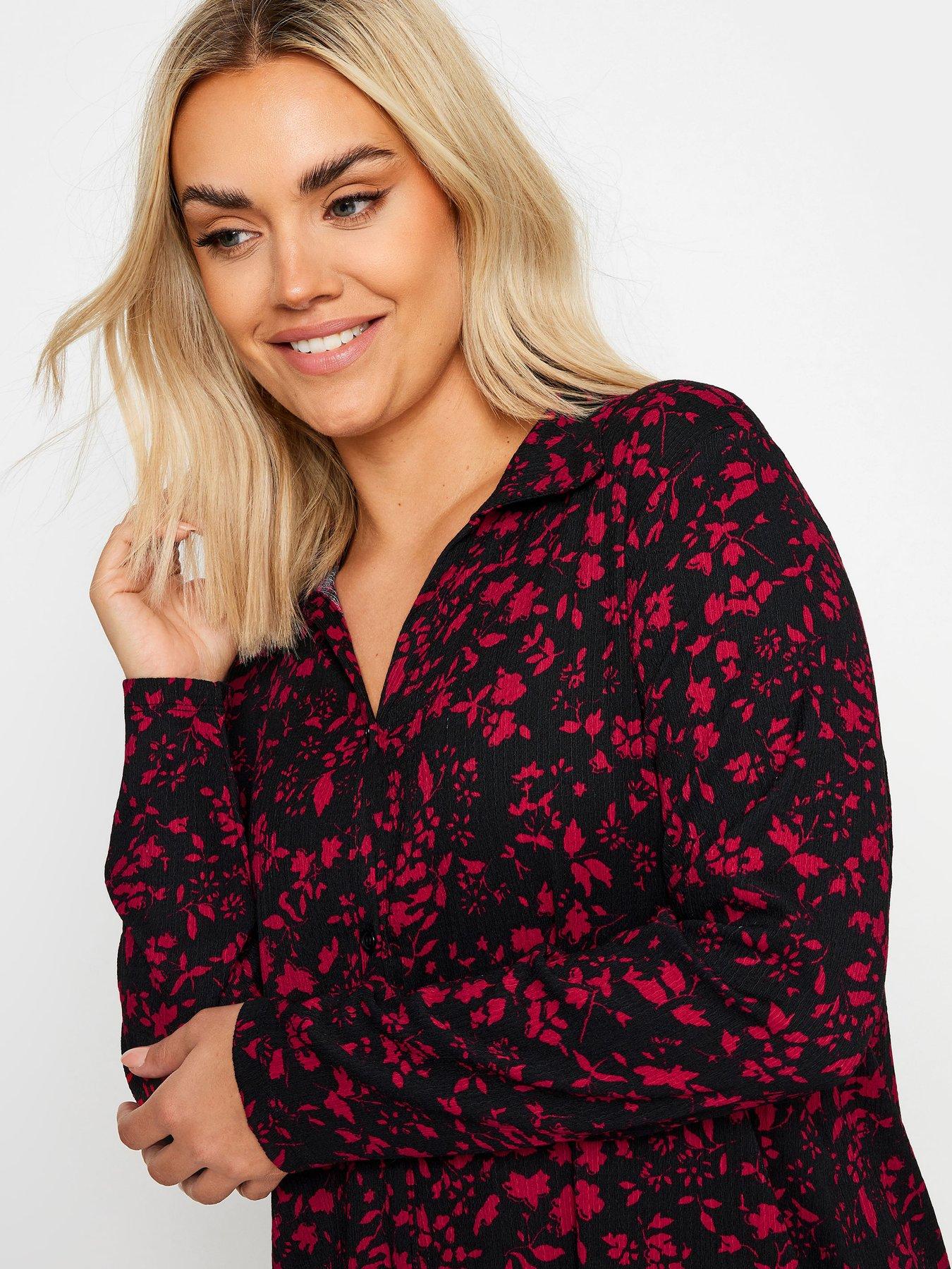 yours-curve-floral-print-textured-shirtoutfit