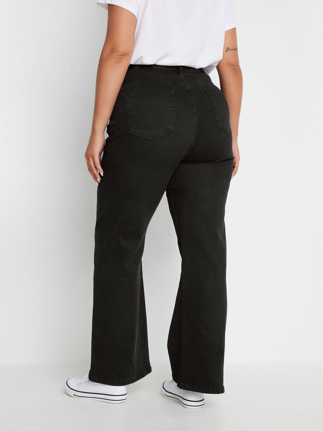 yours-curve-wide-leg-jeans-blackstillFront