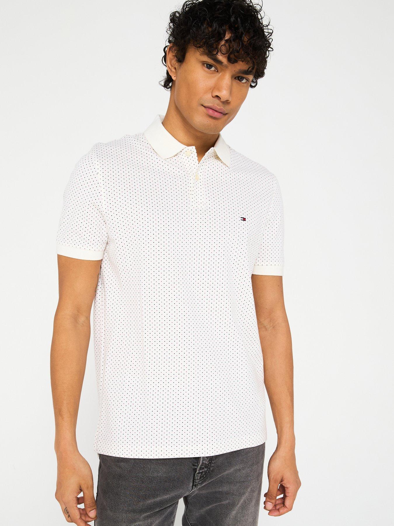 tommy-hilfiger-regular-fit-microprint-polo-shirt-beige