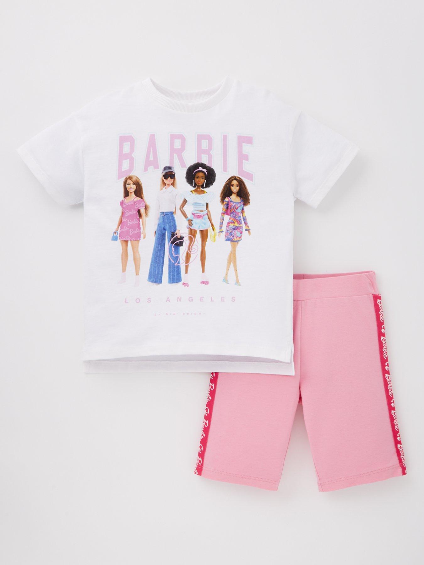 barbie-2-piece-t-shirt-and-cycling-short-set-multi