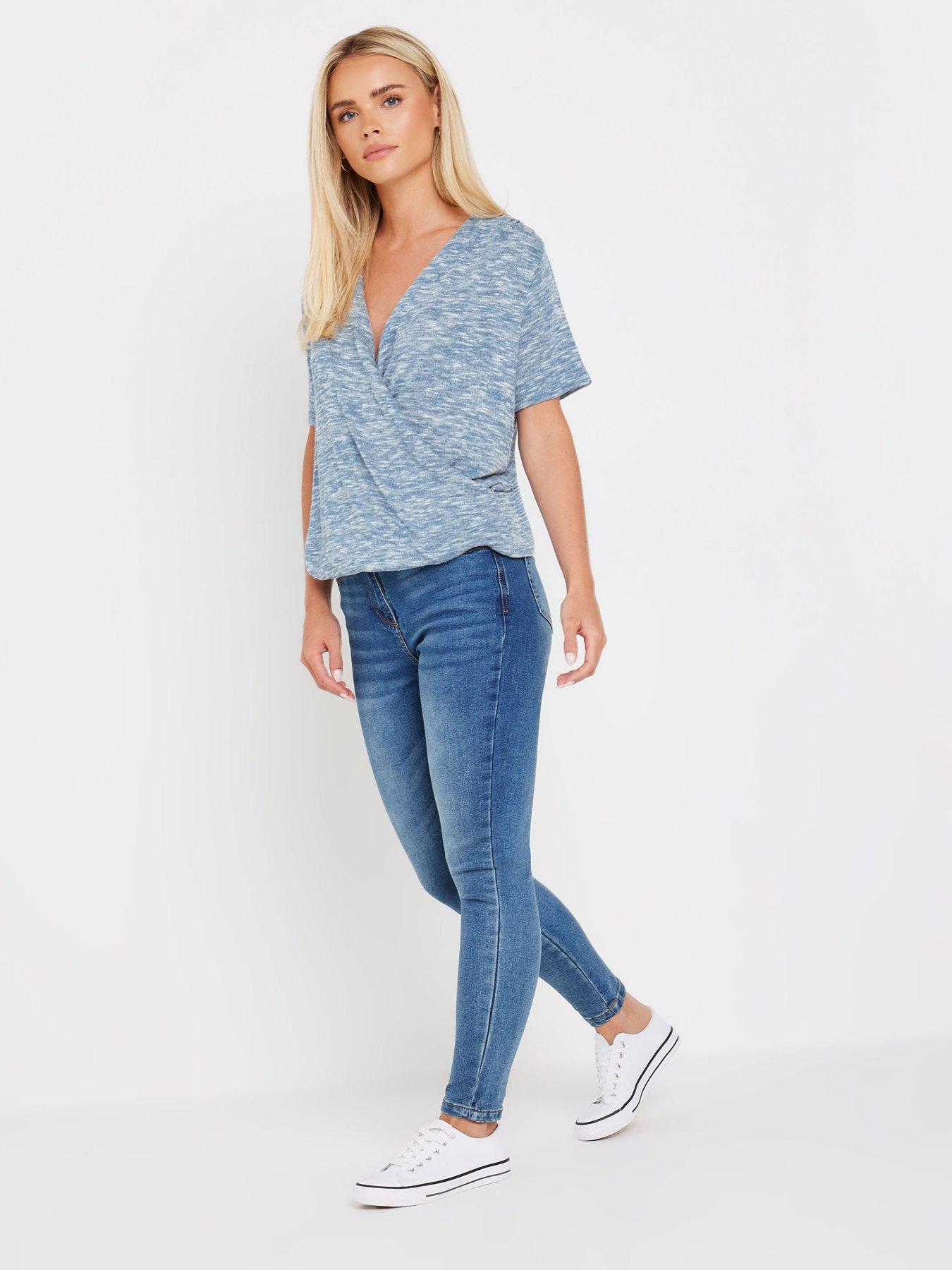 mco-petite-short-sleeve-wrap-top-blueback