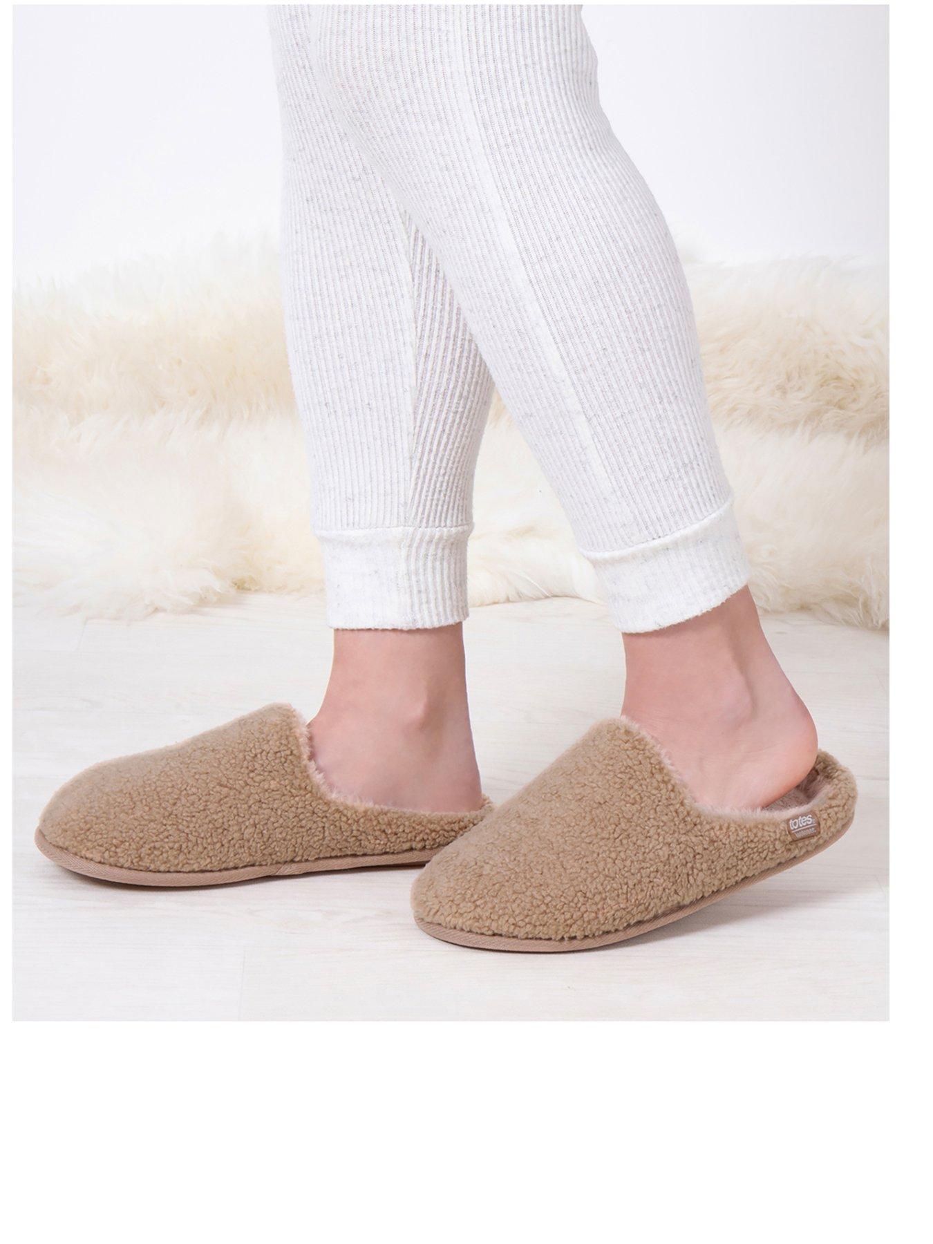 Image 2 of 5 of TOTES Totes Isotoner Curly Fur Mule Slippers - Natural