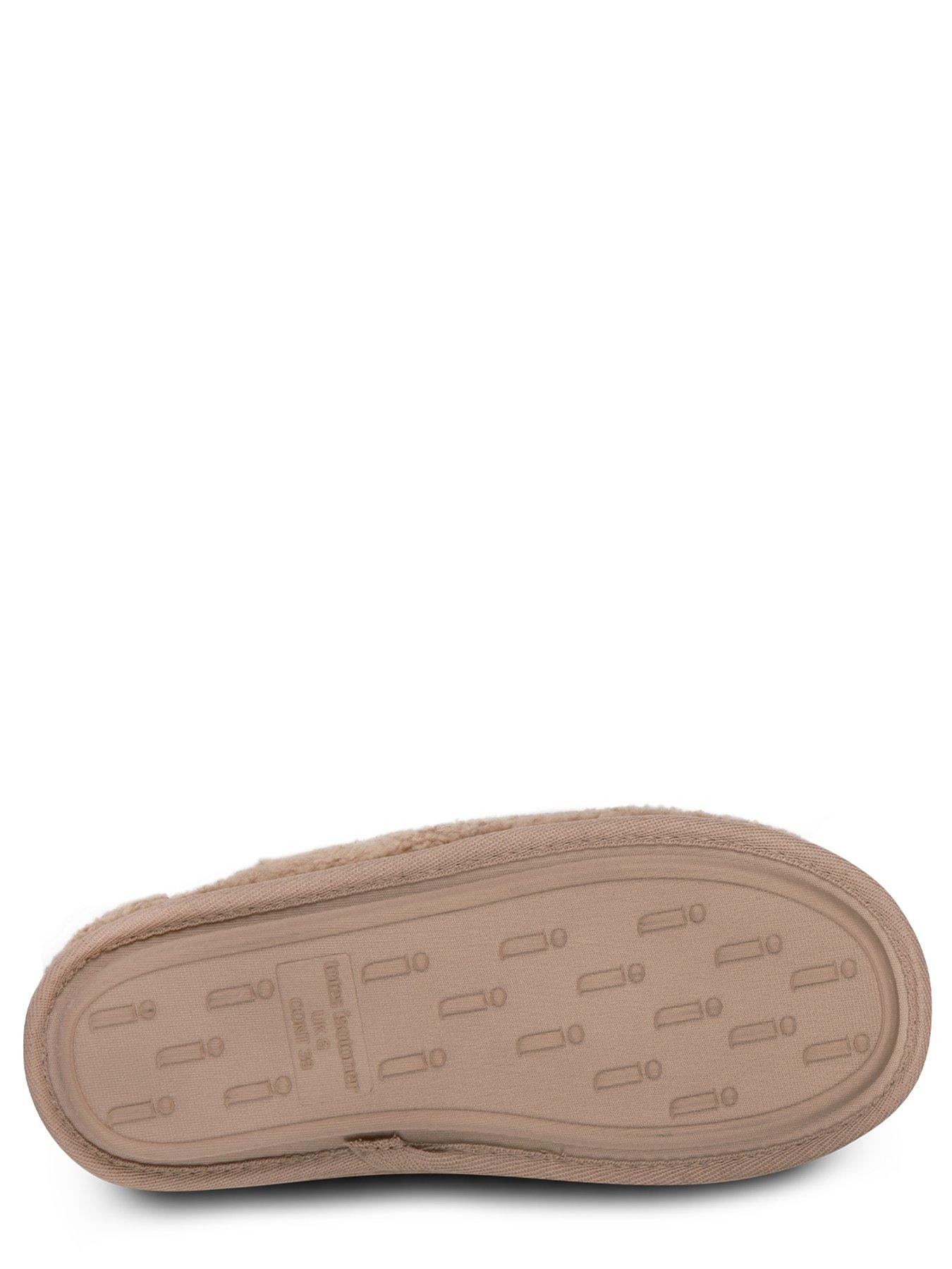 Image 4 of 5 of TOTES Totes Isotoner Curly Fur Mule Slippers - Natural