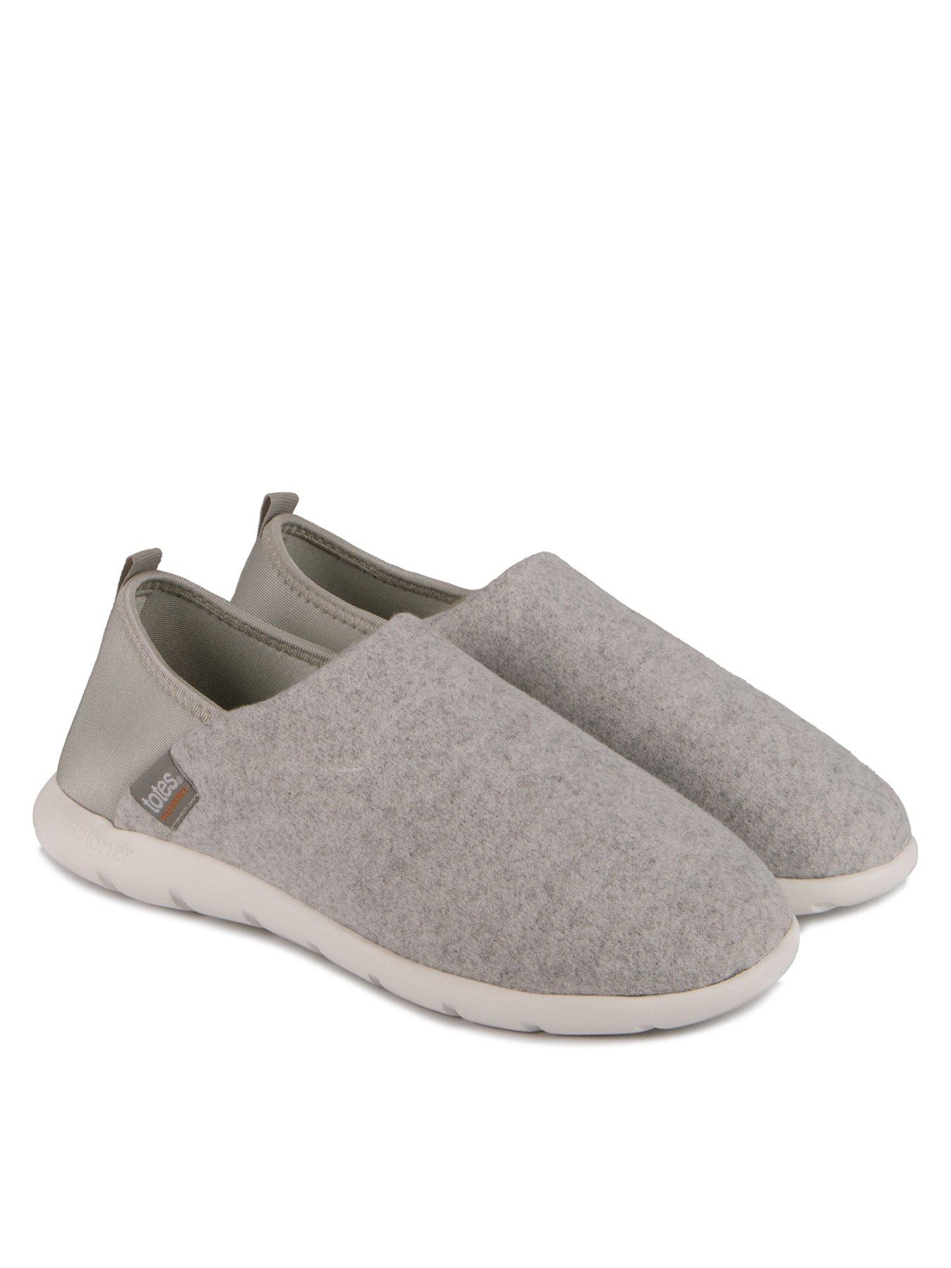 Image 1 of 5 of TOTES Totes Isotoner Isoflex Felt Full Back Slippers - Grey