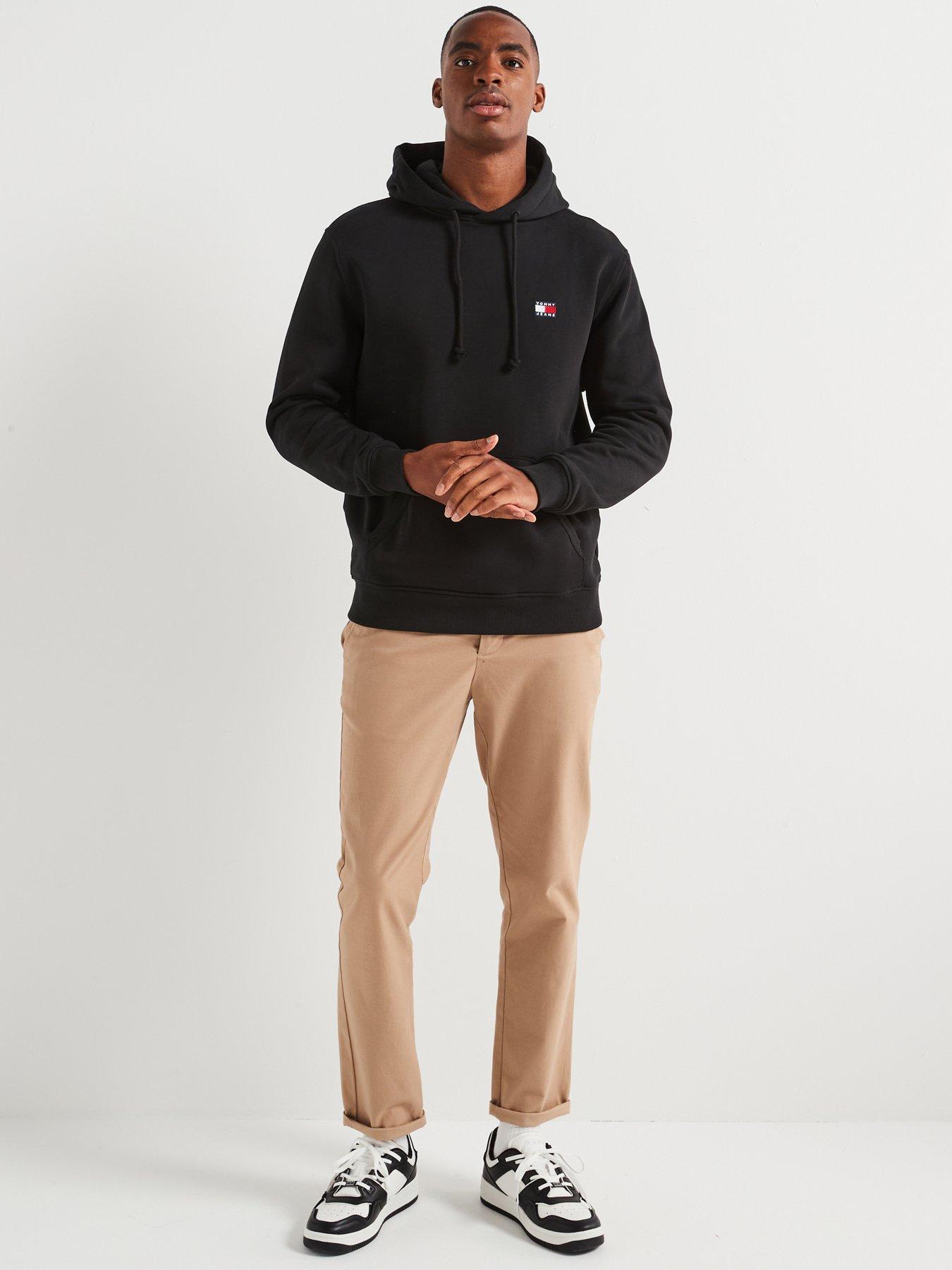Image 3 of 4 of Tommy Jeans Regular Fit Left Chest Badge Hoodie - Black