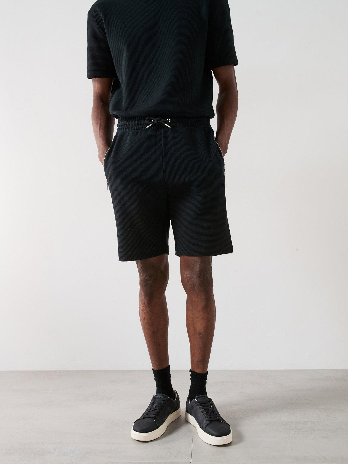 very-man-textured-ottoman-shorts-black