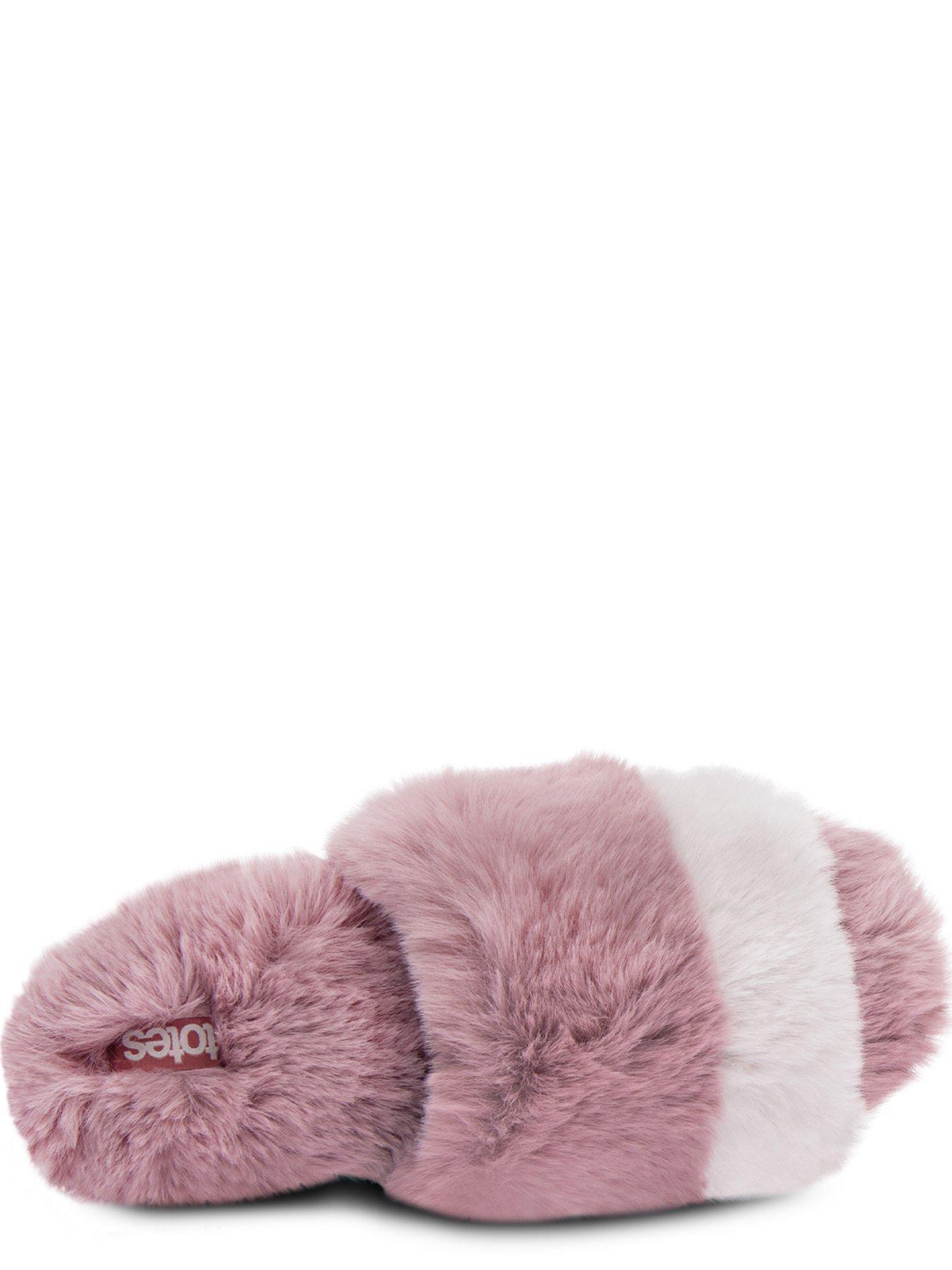 totes-totes-faux-fur-slider-slippers-pinkoutfit