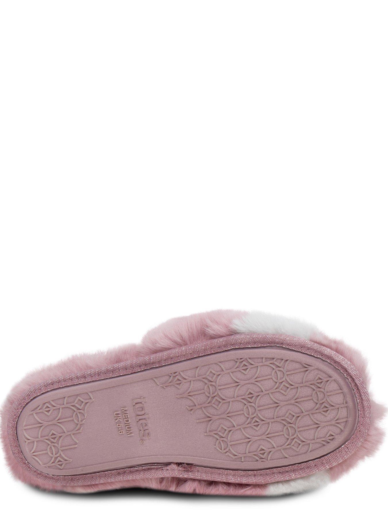 totes-totes-faux-fur-slider-slippers-pinkdetail