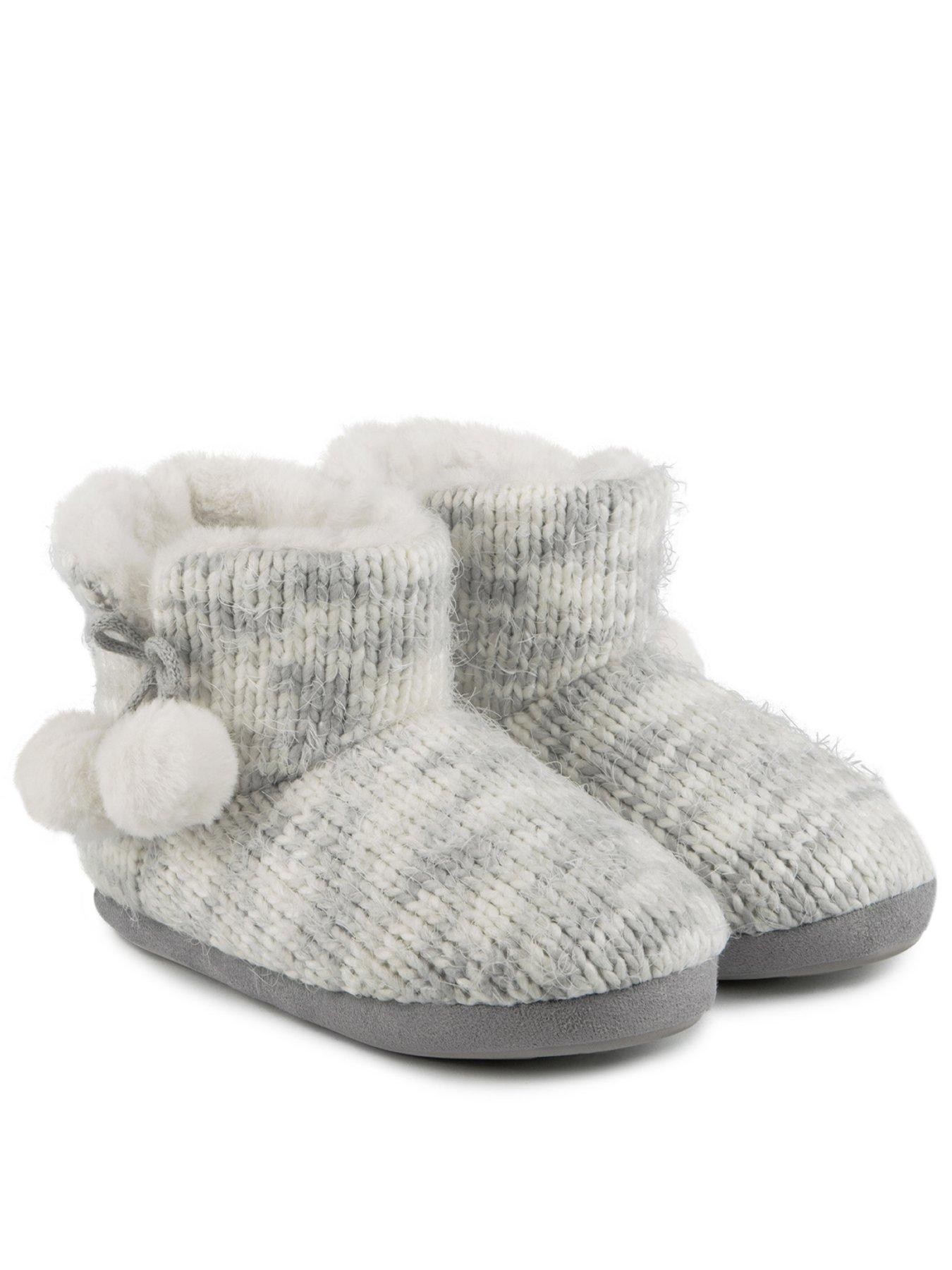 totes-totes-space-dye-knitted-boot-slippers-grey