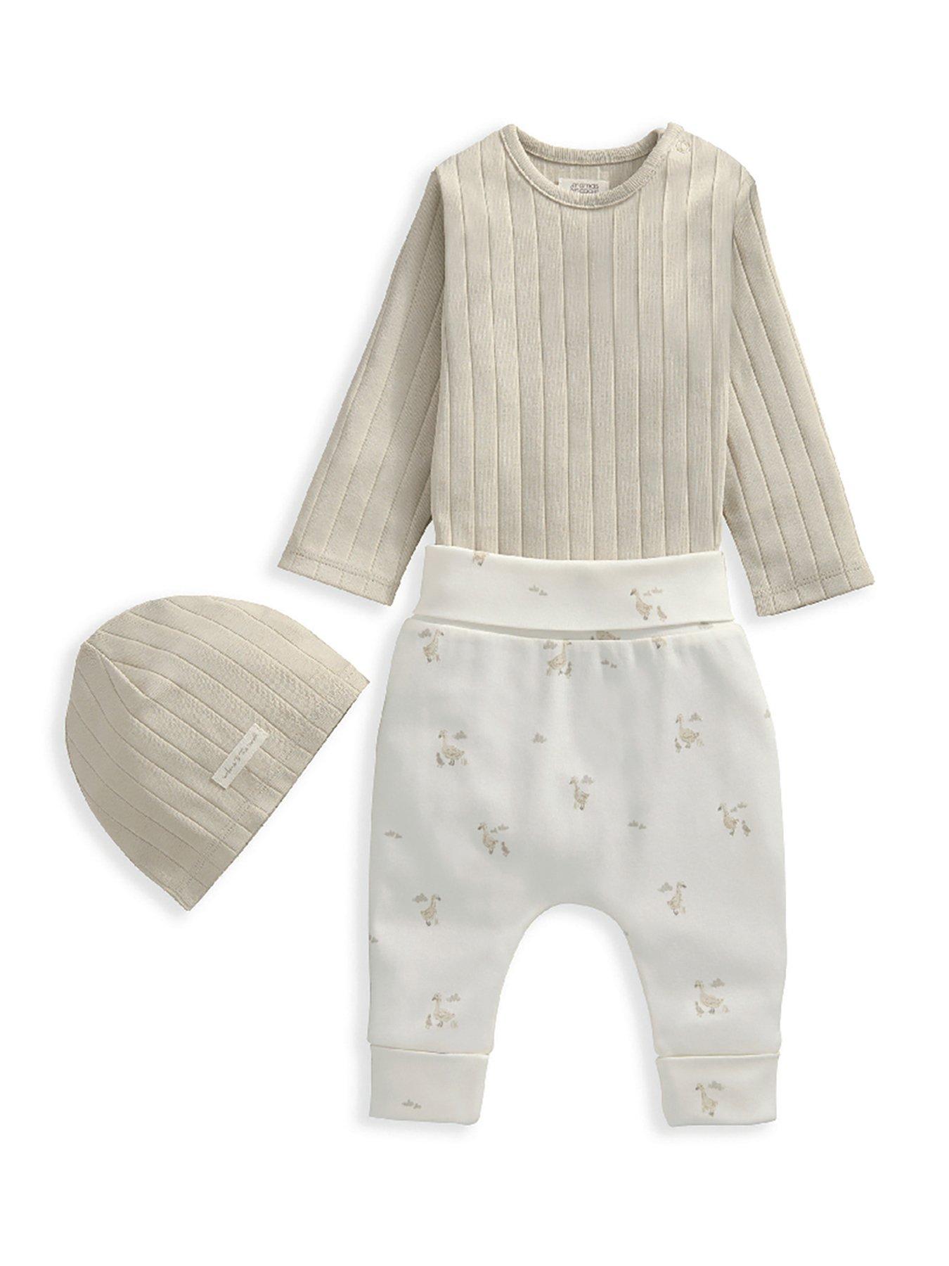 mamas-papas-baby-unisex-duckling-3-piece-set-beigestillFront