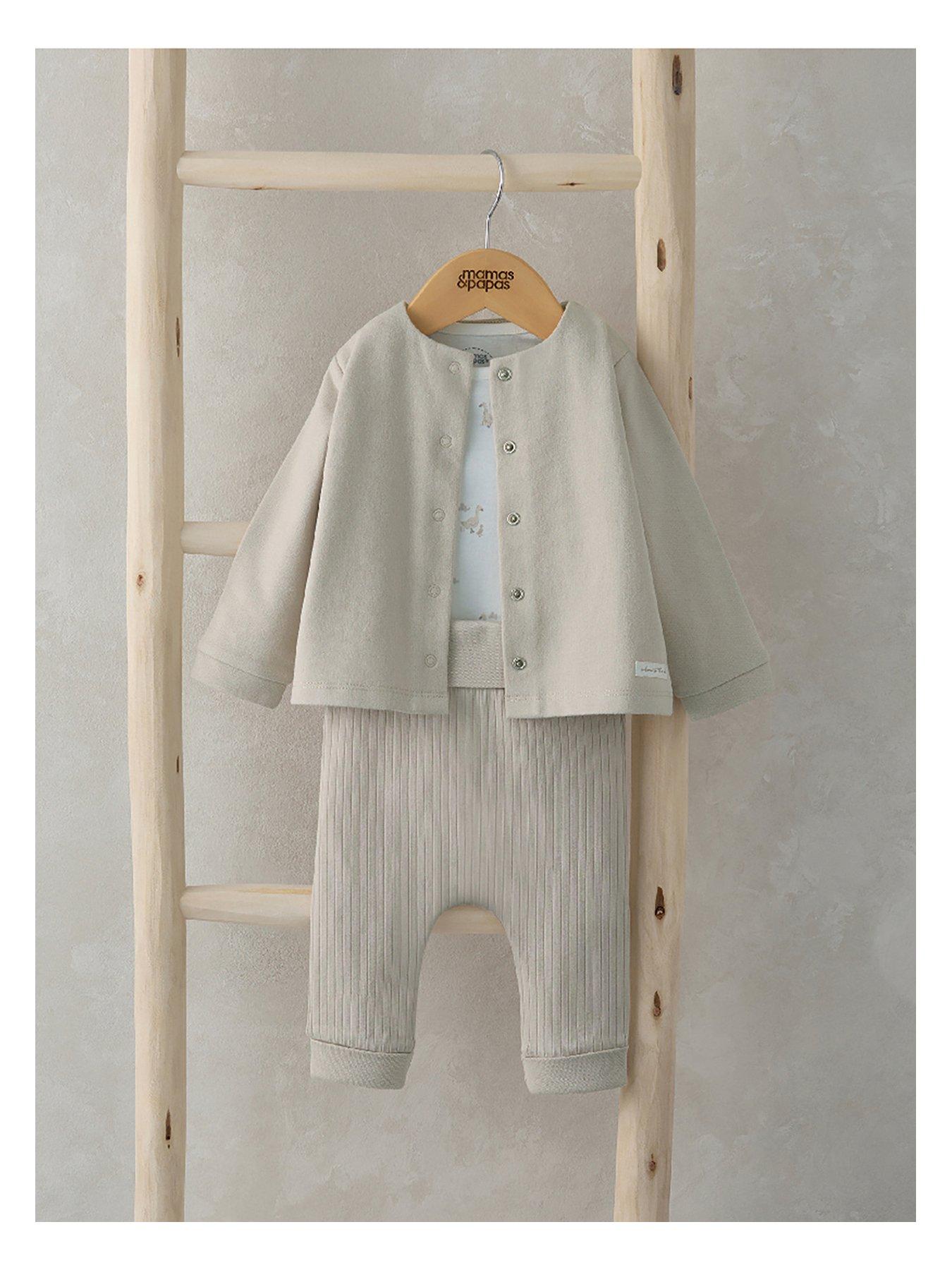 Mamas & Papas Baby Unisex 3 Piece Duckling Jersey Jacket Set - Multi