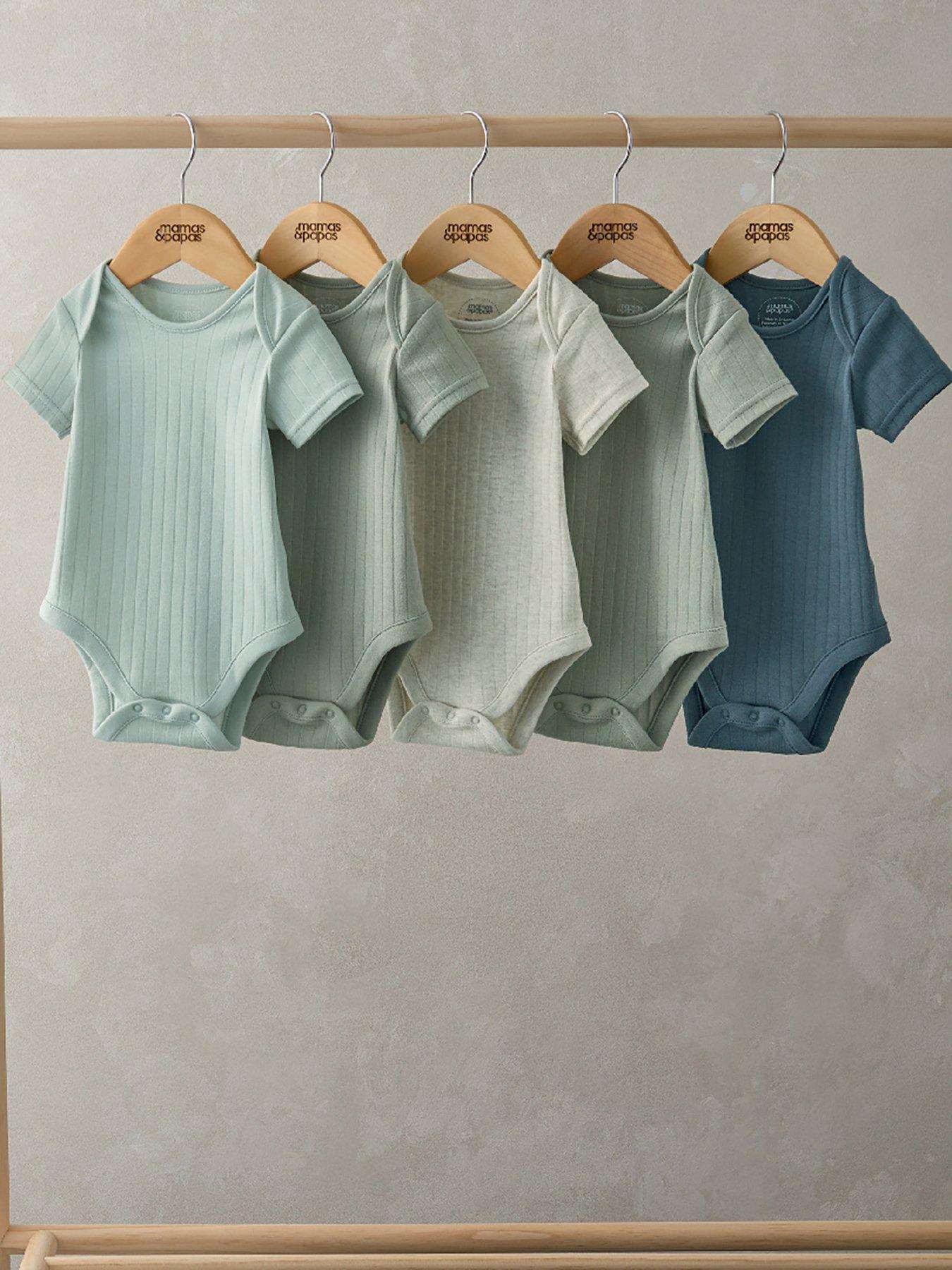 mamas-papas-baby-boys-5-pack-rib-short-sleeve-bodysuits-multistillFront