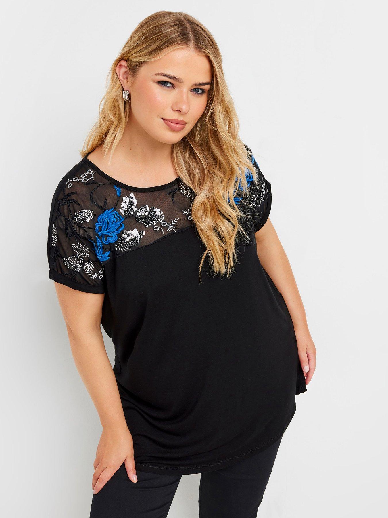 yours-curve-embellished-top-black