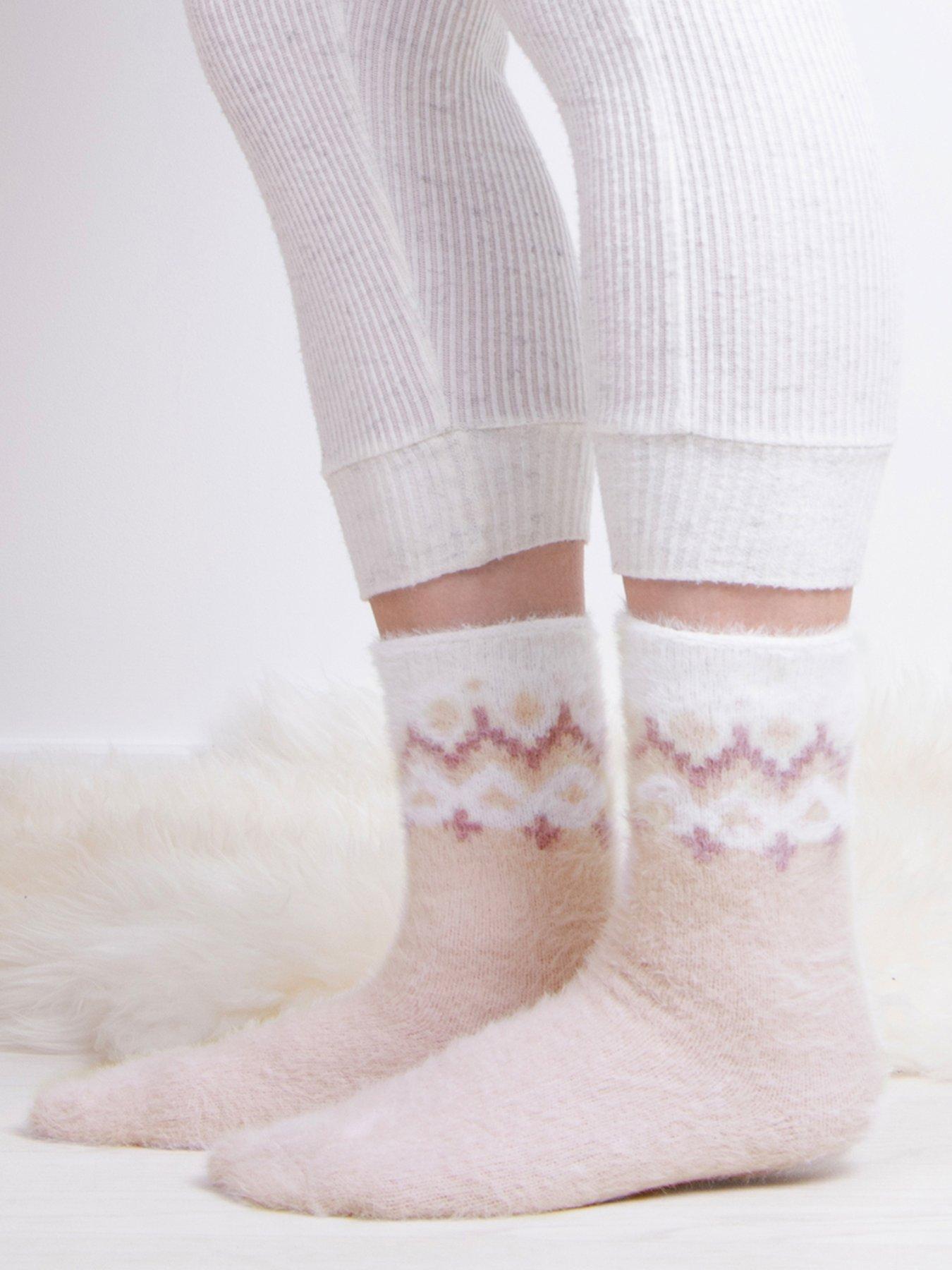 totes-totes-2pack-fluffy-fairisle-amp-chenille-bed-socks-fairisledusky-pinkback