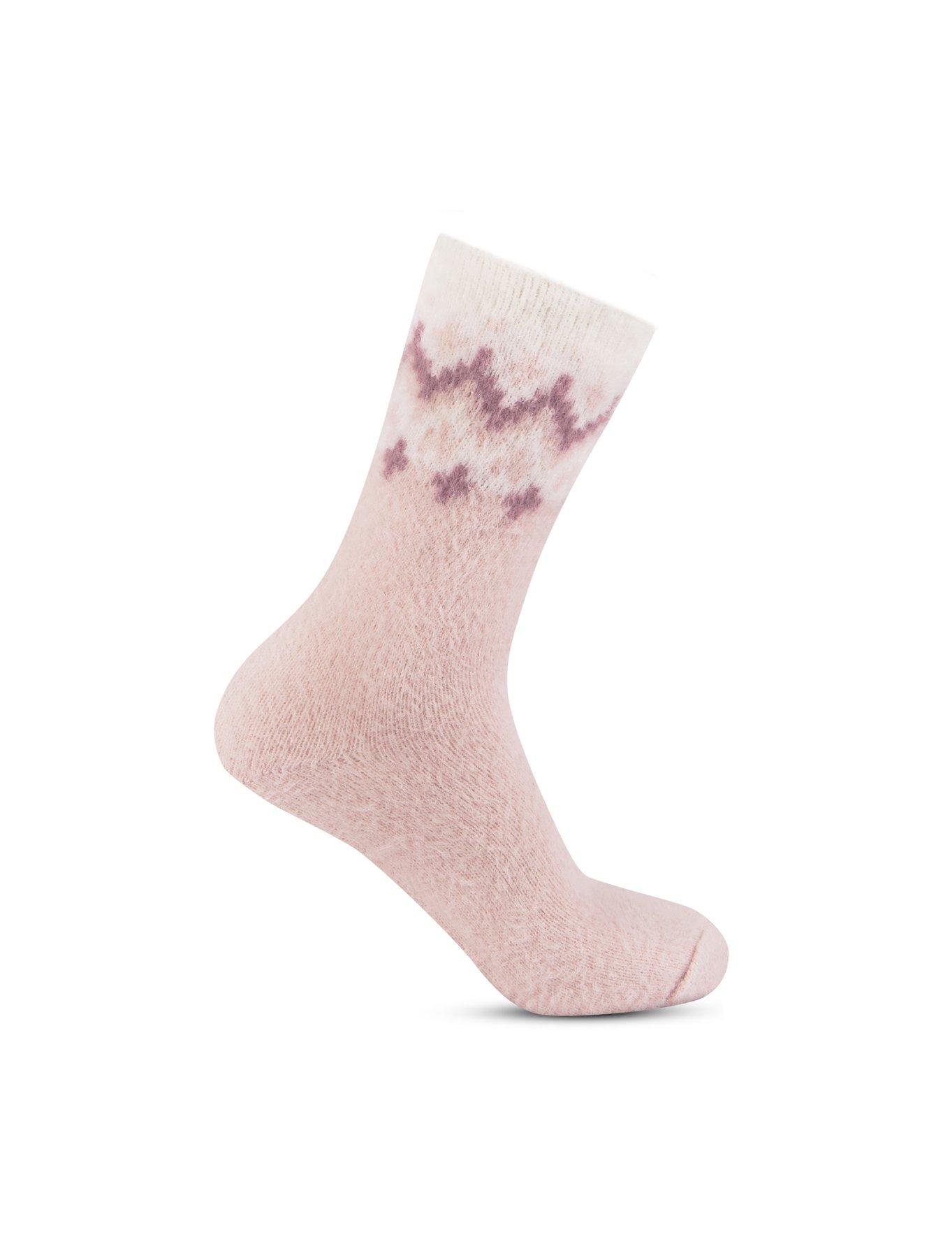 totes-totes-2pack-fluffy-fairisle-amp-chenille-bed-socks-fairisledusky-pinkdetail