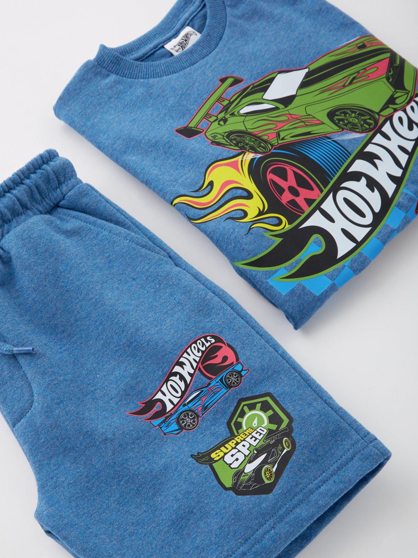 Image 4 of 4 of Hot Wheels 2 Piece T-Shirt and Short Set - Blue