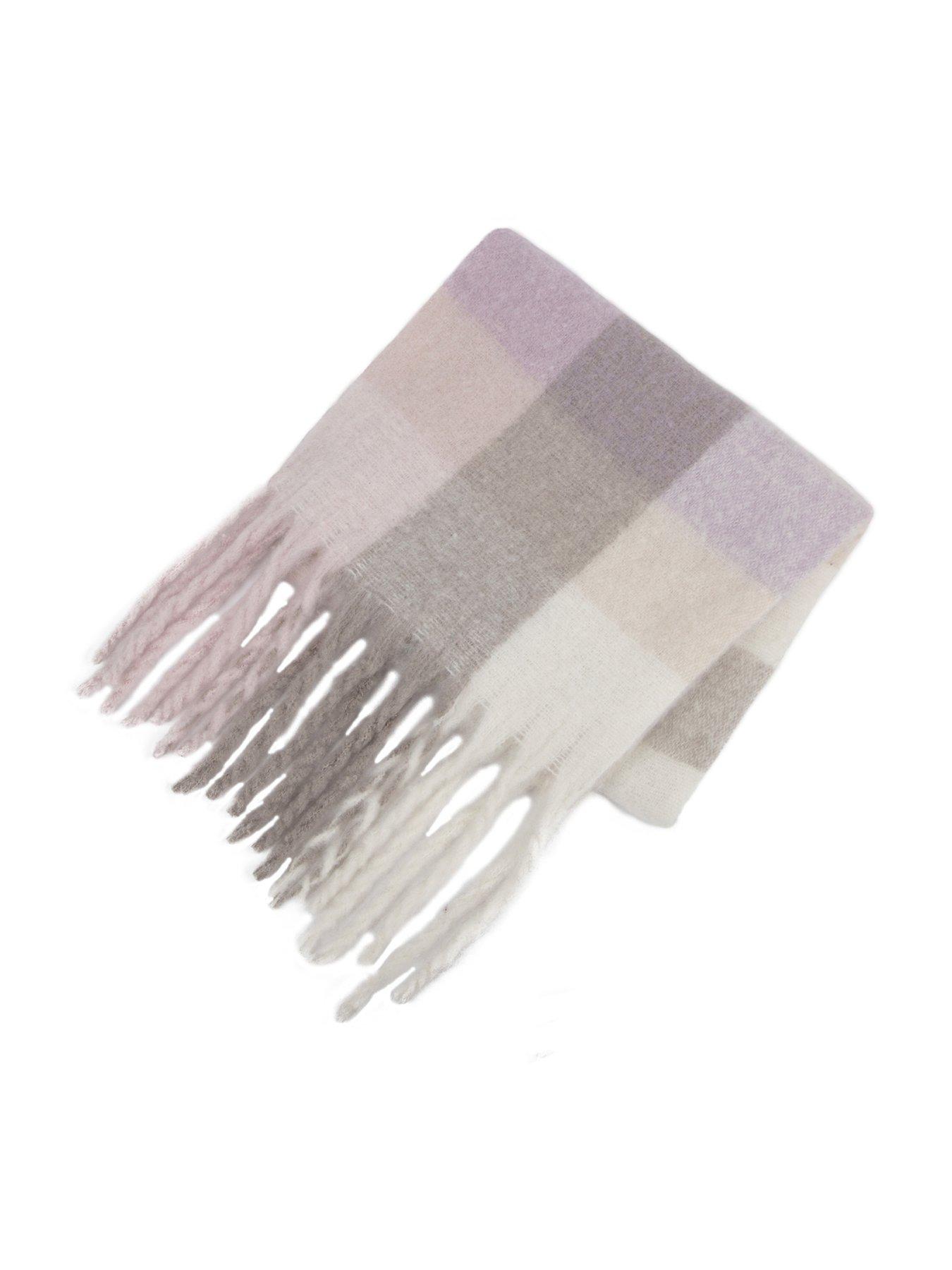 totes-totes-chunky-check-woven-blanket-scarf-lilaccream