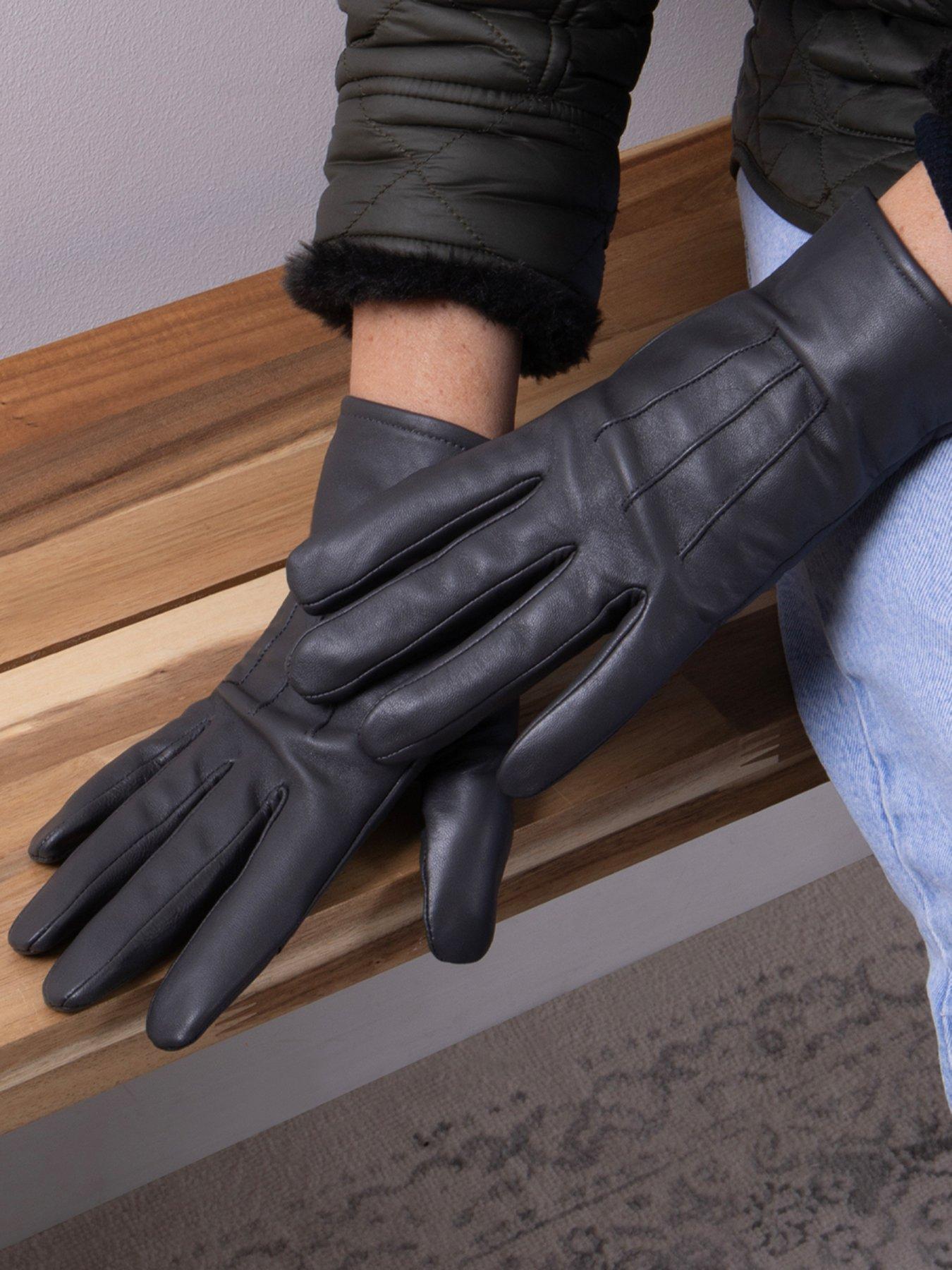 totes-totes-isotoner-3-point-st-leather-gloves-greystillFront