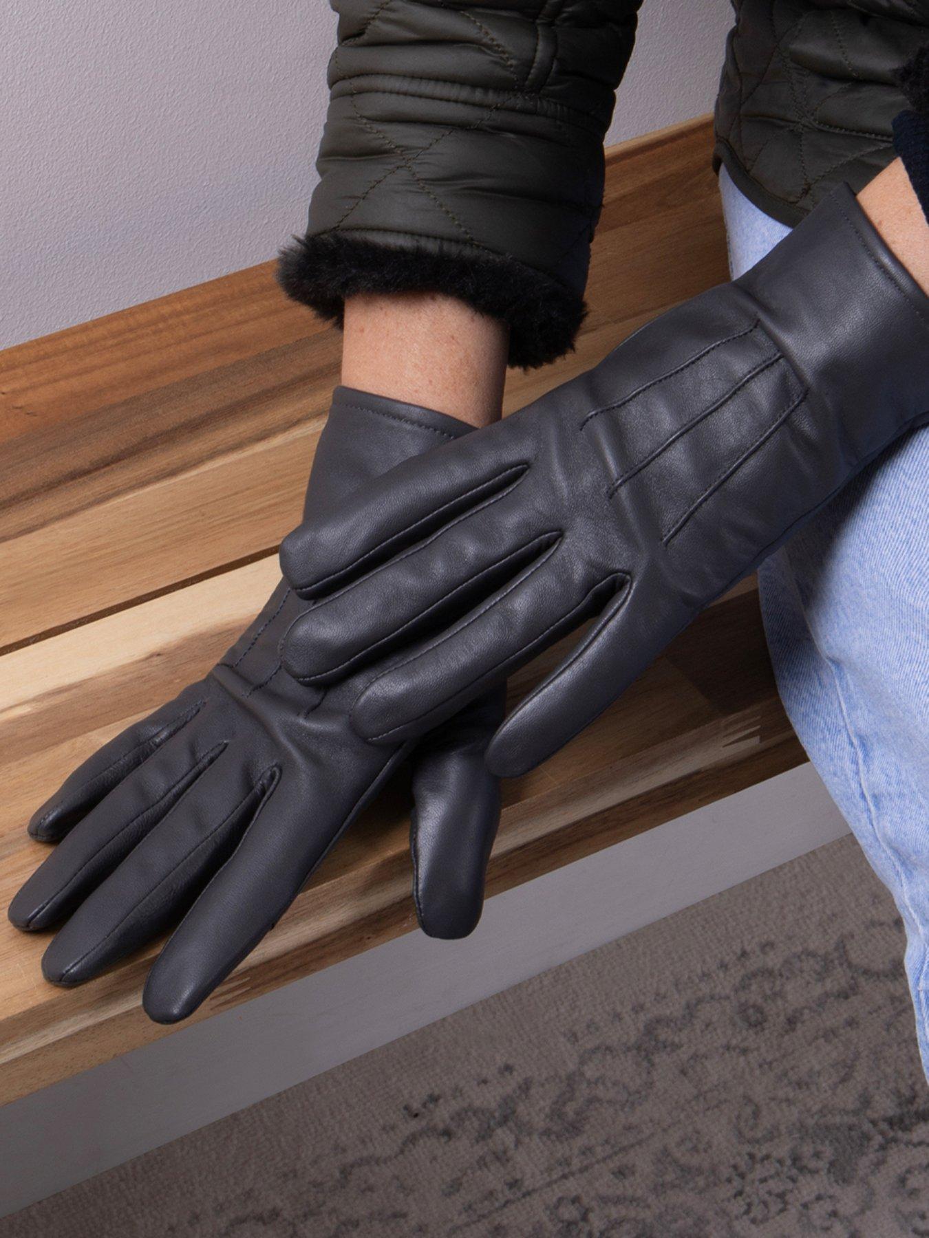 Image 2 of 2 of TOTES Totes Isotoner 3 Point ST Leather Gloves - Grey
