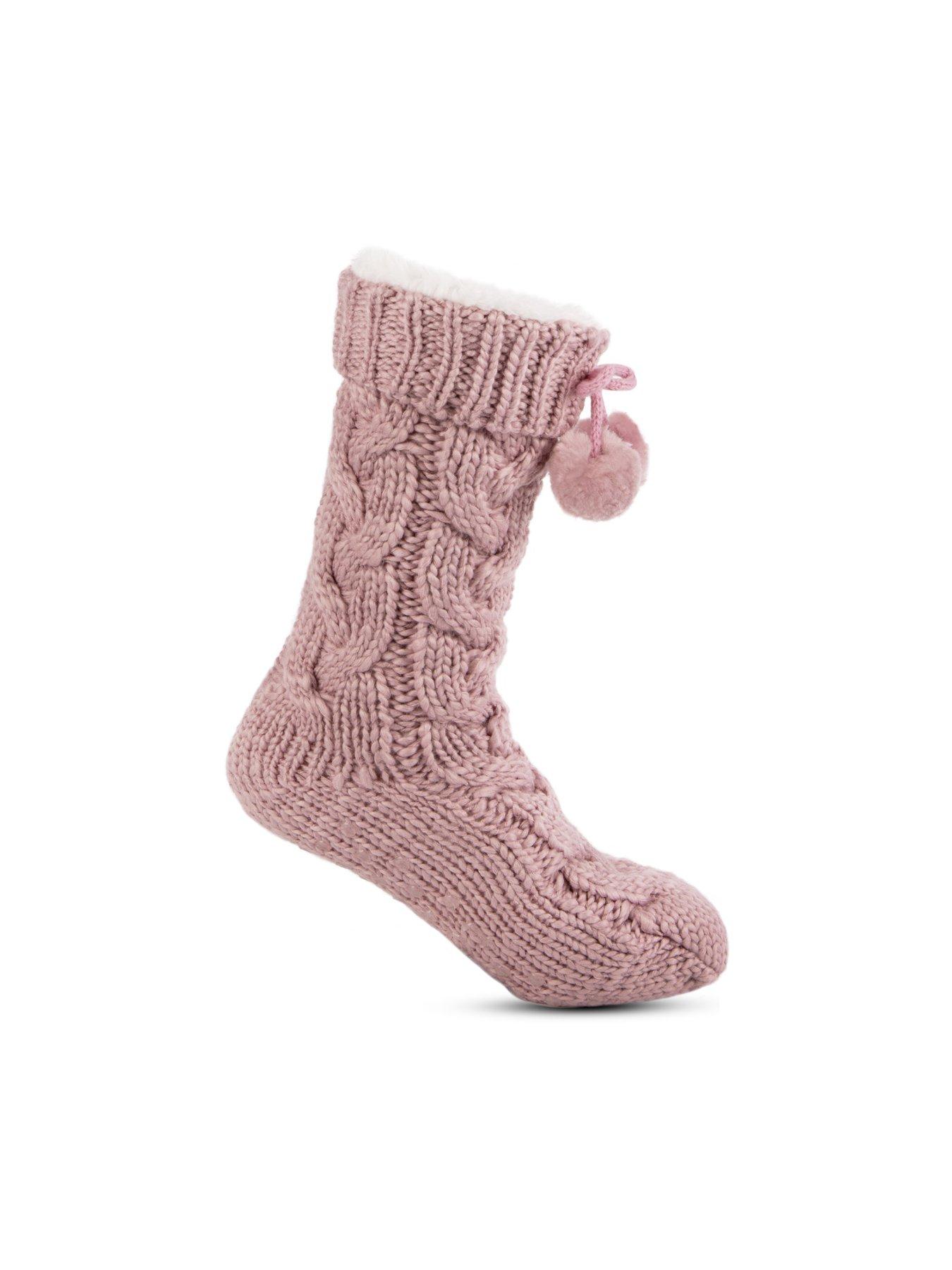 totes-totes-luxury-knitted-slipper-socks-with-pom-pinkback