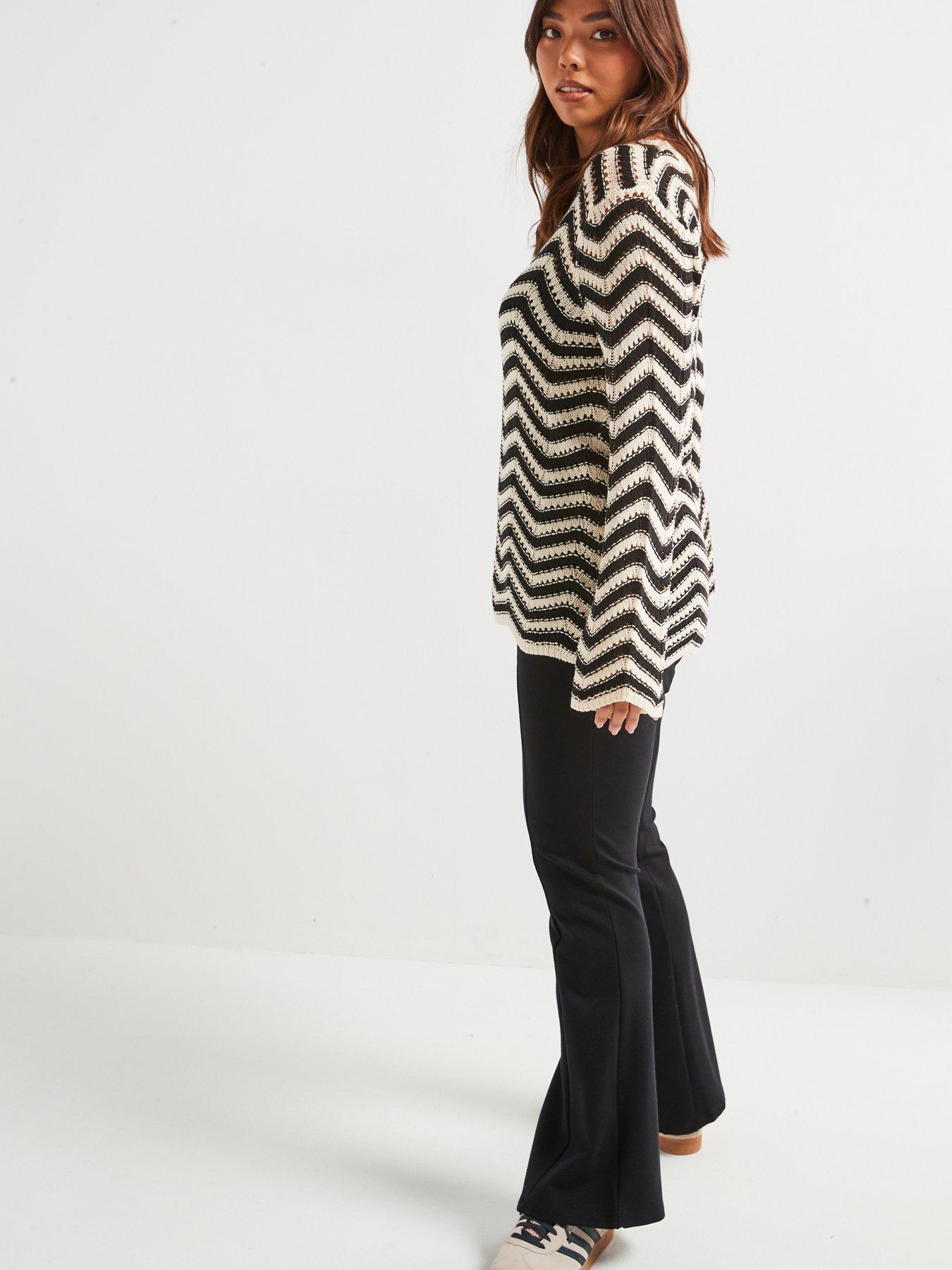 v-by-very-curve-chevron-fluted-sleeve-jumperdetail