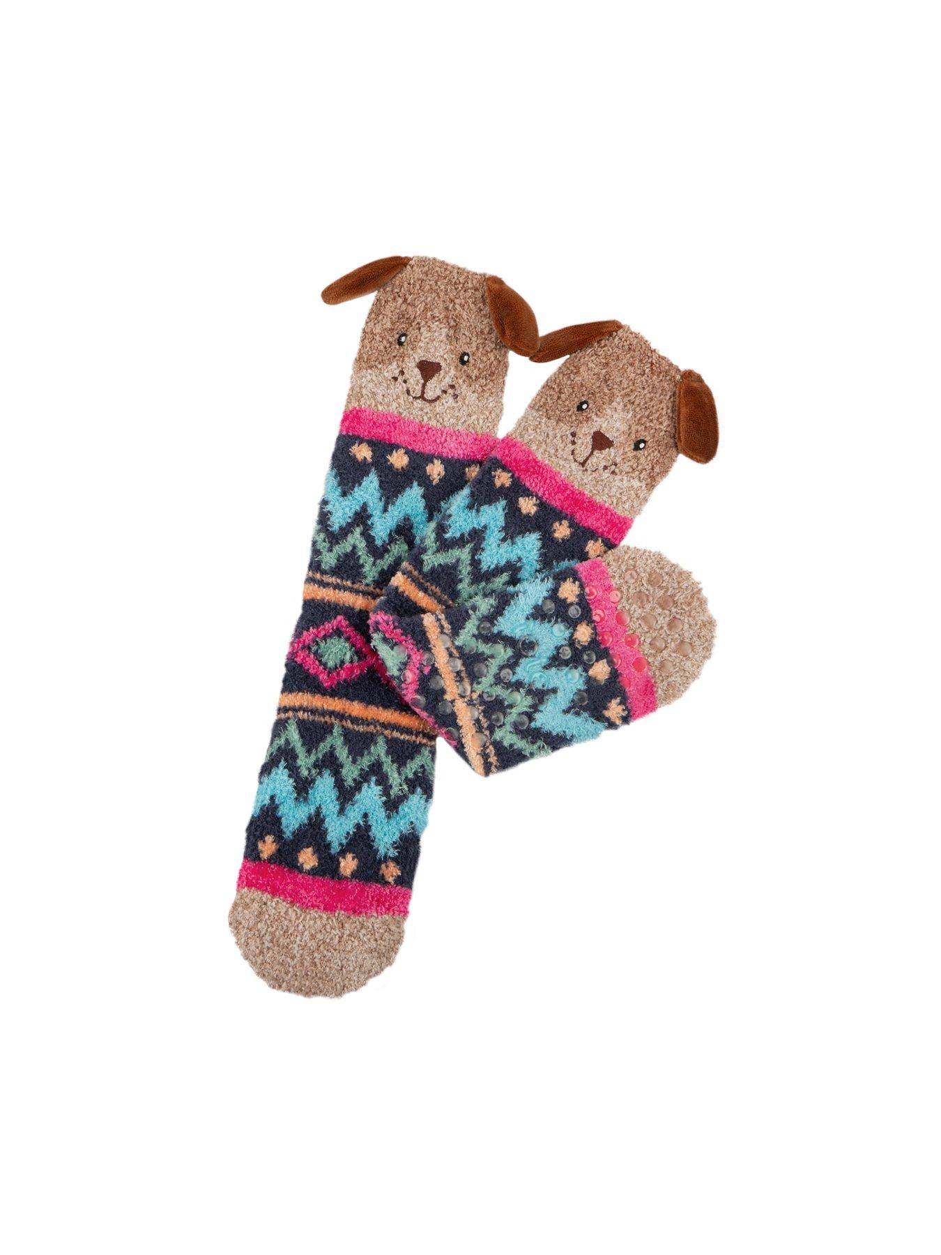 undefined Totes Novelty Dog Super Soft Socks - Dog Print