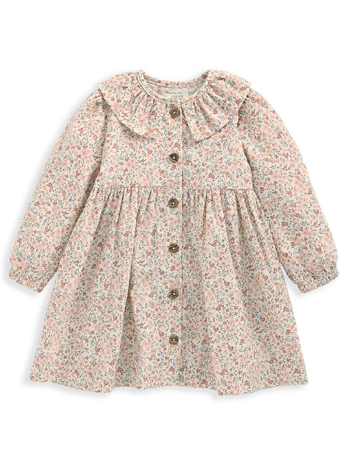 mamas-papas-baby-girls-floral-cord-dress-with-tights-pinkback