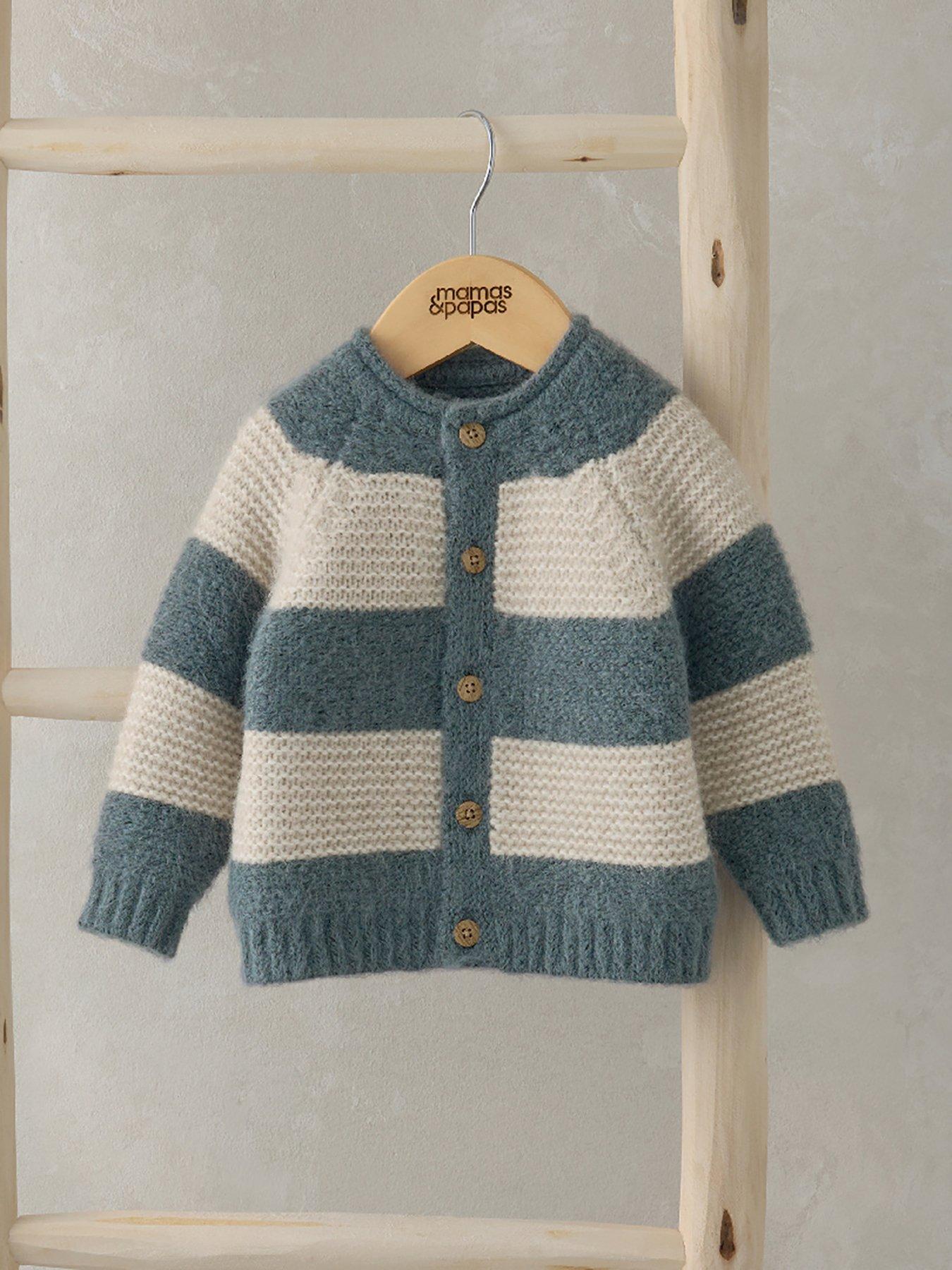 Image 2 of 2 of Mamas & Papas Baby Boys Stripe Cardigan - Blue