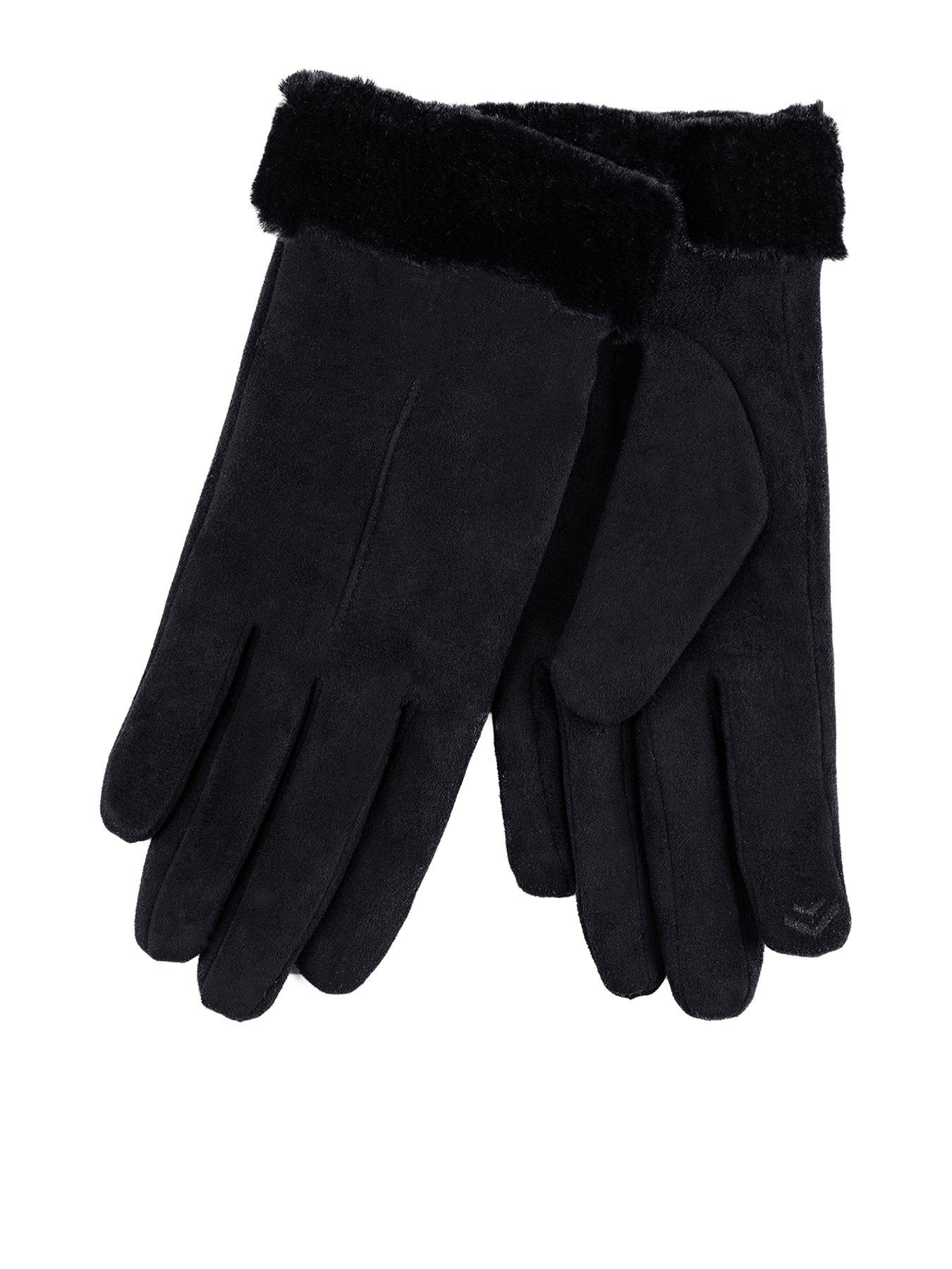 TOTES Totes Isotoner Faux Suede Gloves - Black