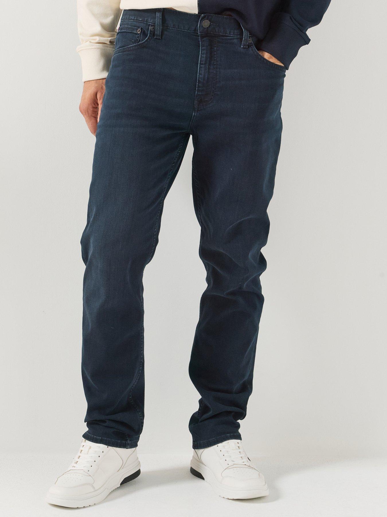 Image 1 of 6 of Tommy Hilfiger Denton Stretch Straight Fit Jeans - Darkwash - Dark Wash